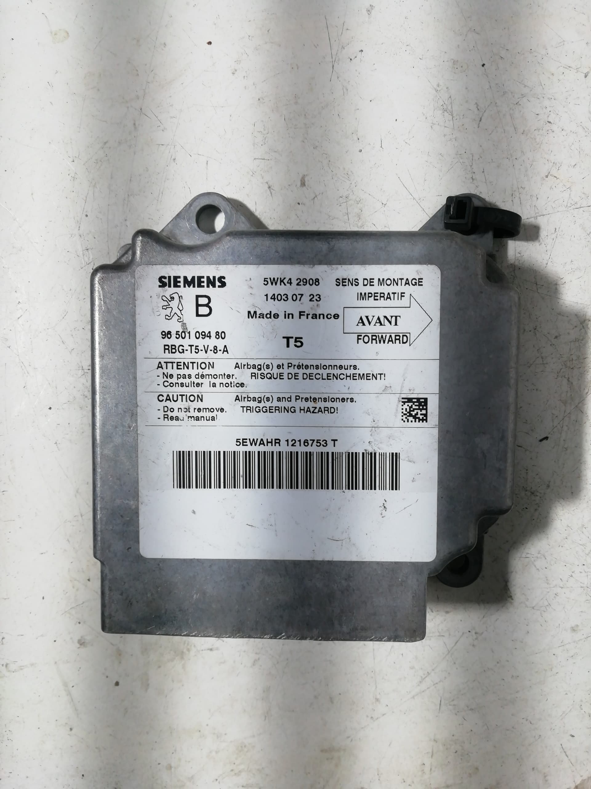 Centralita airbag PEUGEOT 307 BREAK / SW (S1)