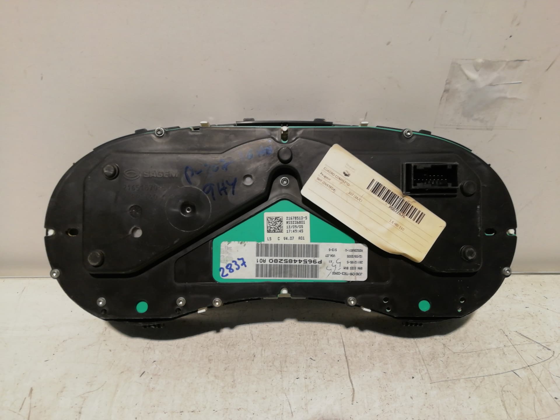 Cuadro instrumentos PEUGEOT 307 BREAK / SW (S1) 2