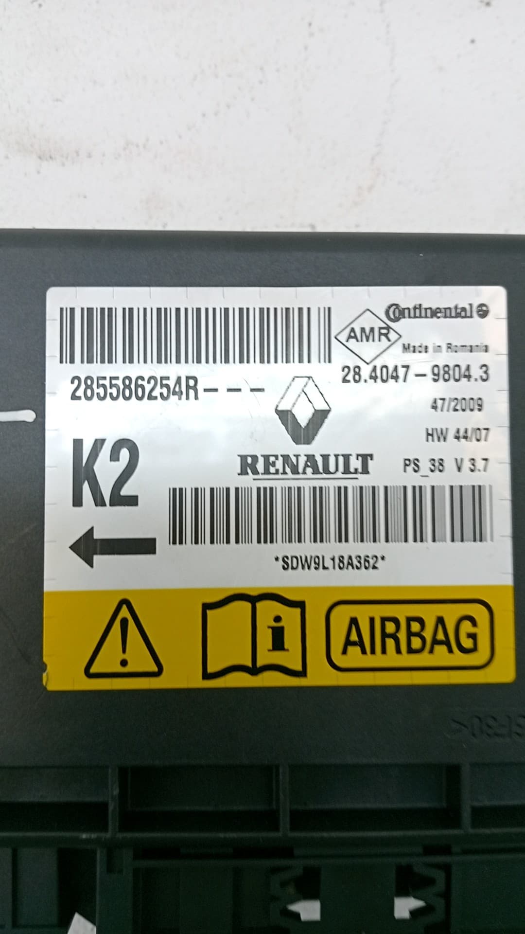 Centralita airbag RENAULT MEGANE III COUPE (DZ0/1_) 3