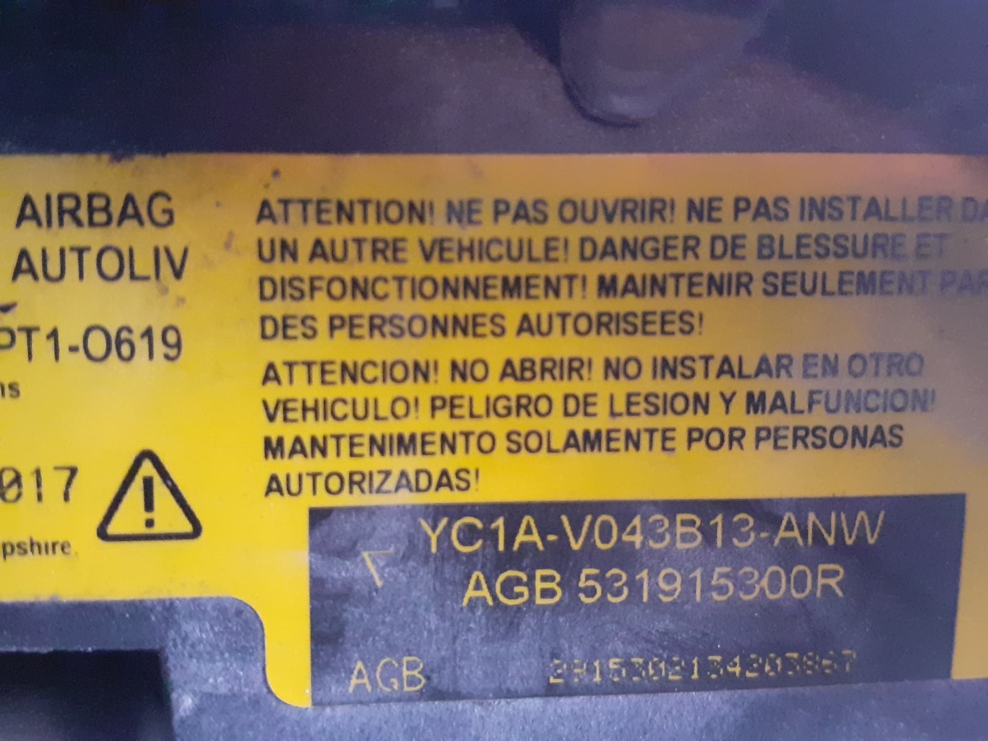 Airbag delantero izquierdo FORD TRANSIT MOD 2