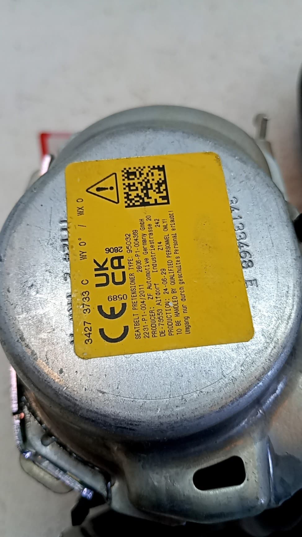 Cinturon seguridad trasero derecho CITROEN C5 AIRCROSS 4