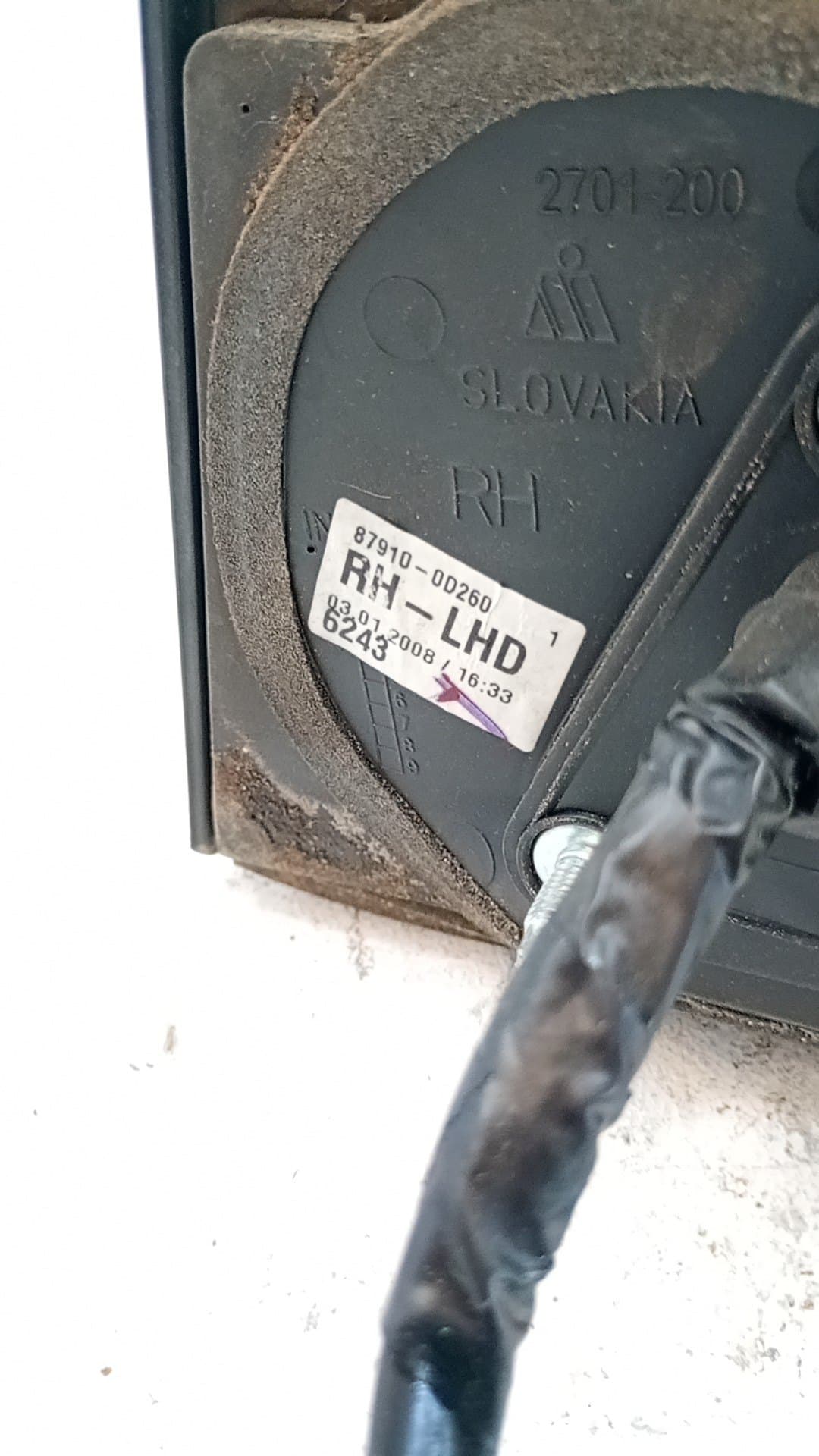 Retrovisor derecho TOYOTA YARIS 5