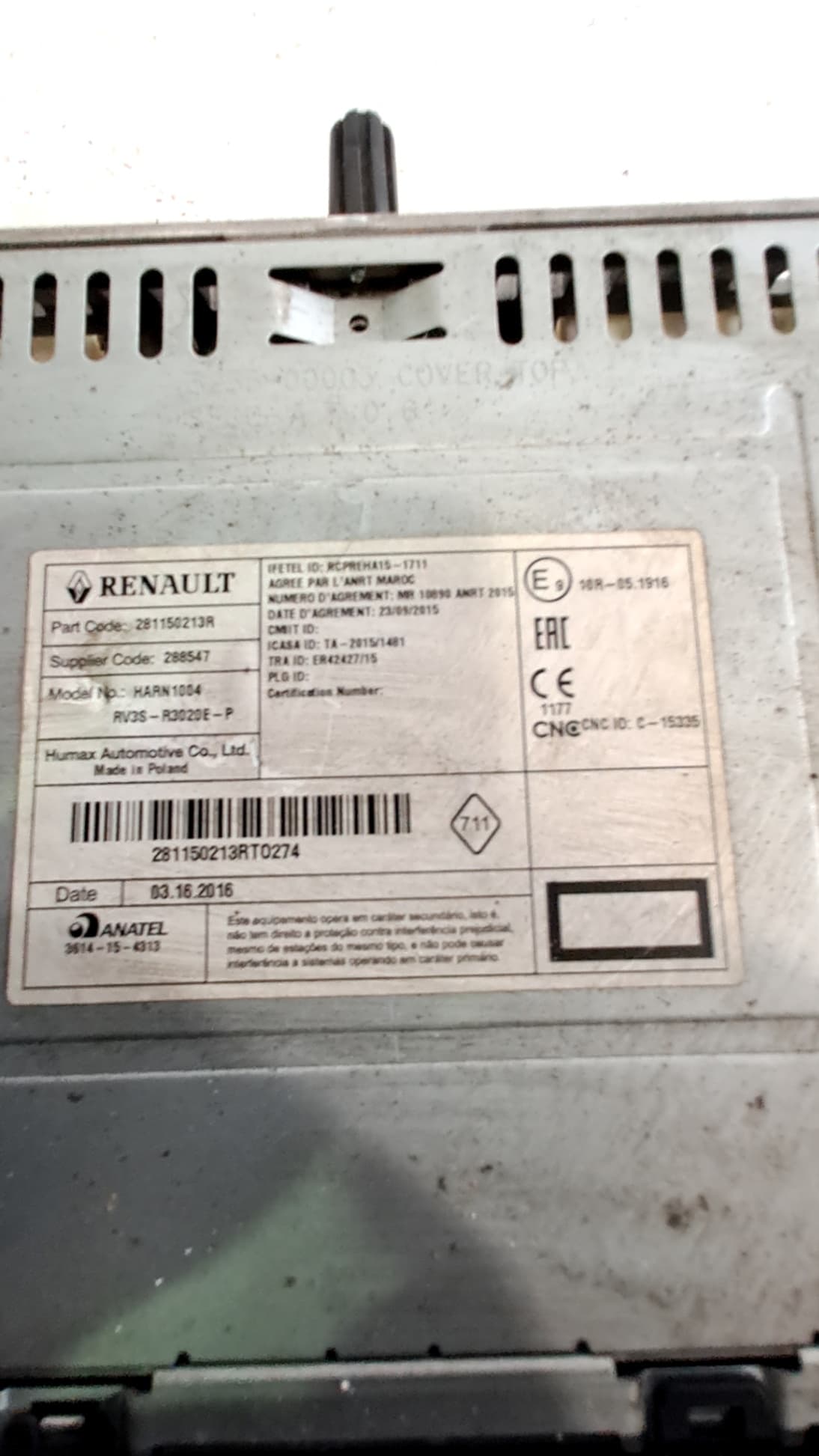 Sistema audio / radio cd RENAULT KANGOO 2