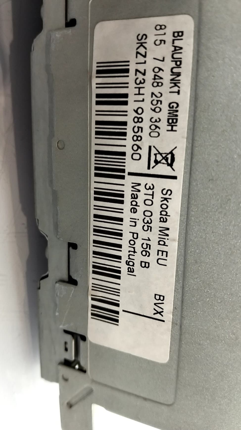 Sistema audio / radio cd SKODA SUPERB II (3T4) 2