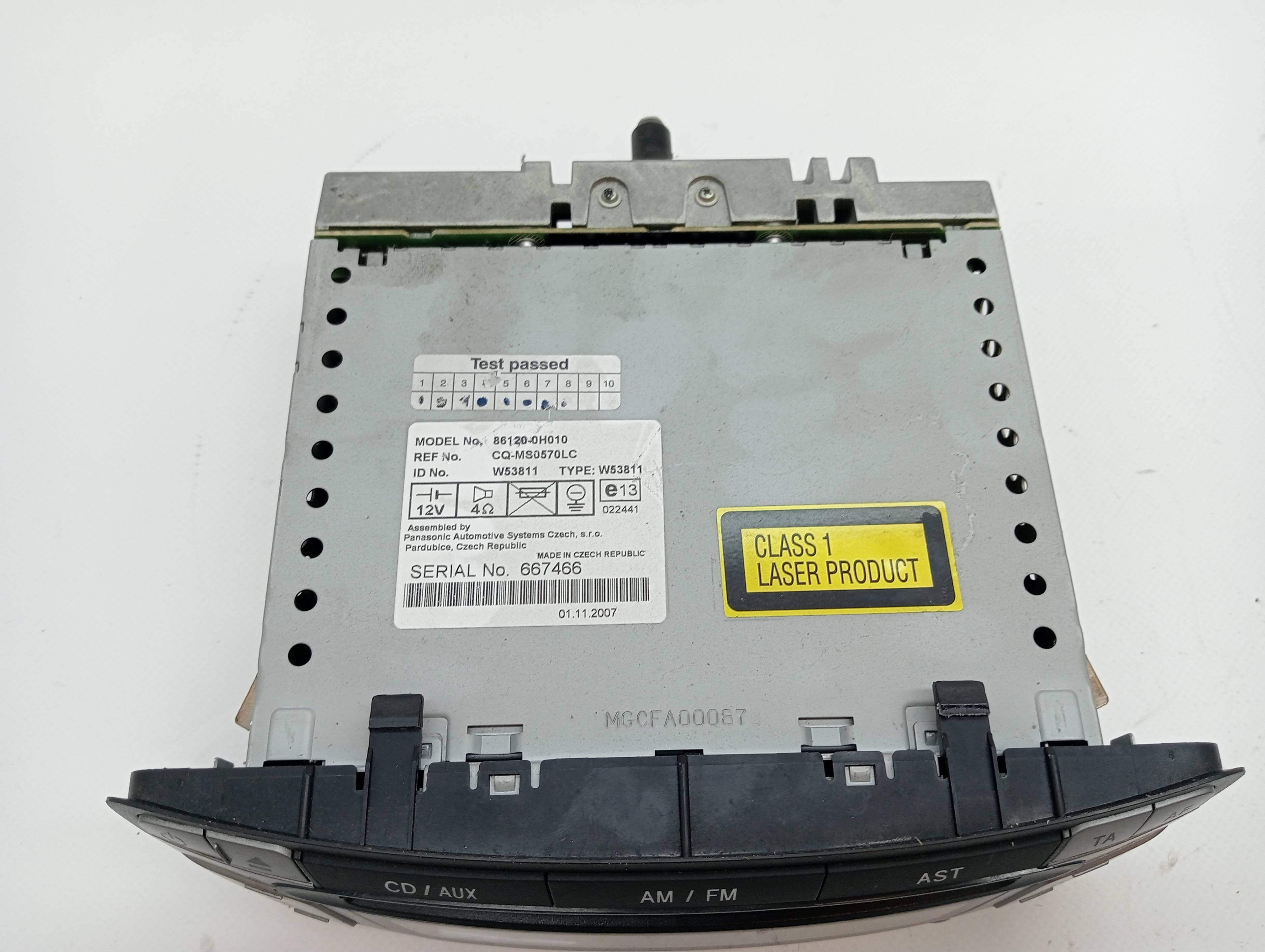 Sistema audio / radio cd CITROEN C1 2