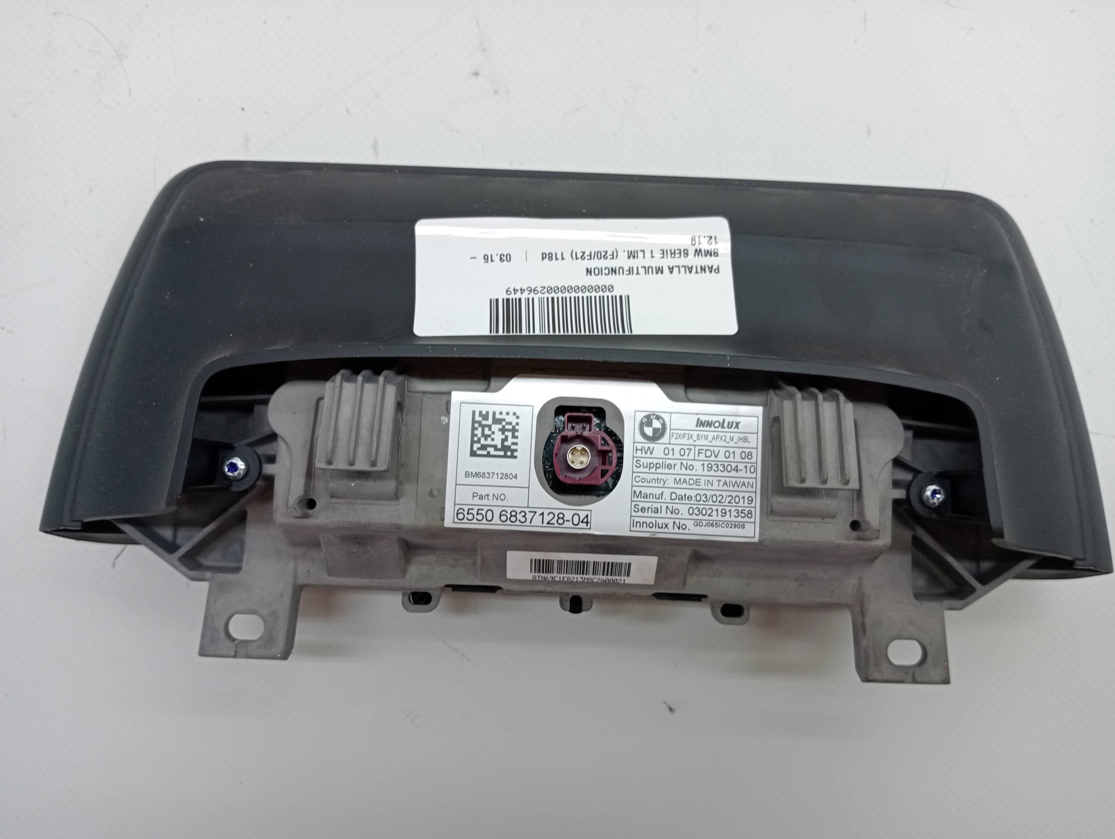 Pantalla multifuncion BMW SERIE 1 LIM