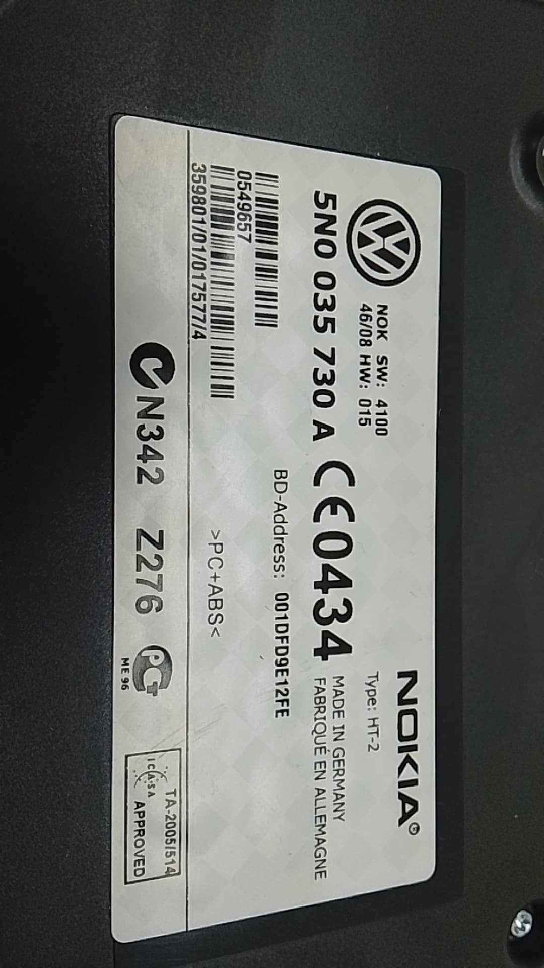 Modulo electronico VOLKSWAGEN SCIROCCO (137) 2