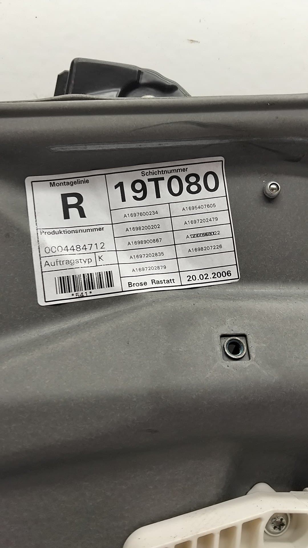 Elevalunas delantero derecho MERCEDES-BENZ CLASE A (W169) 3
