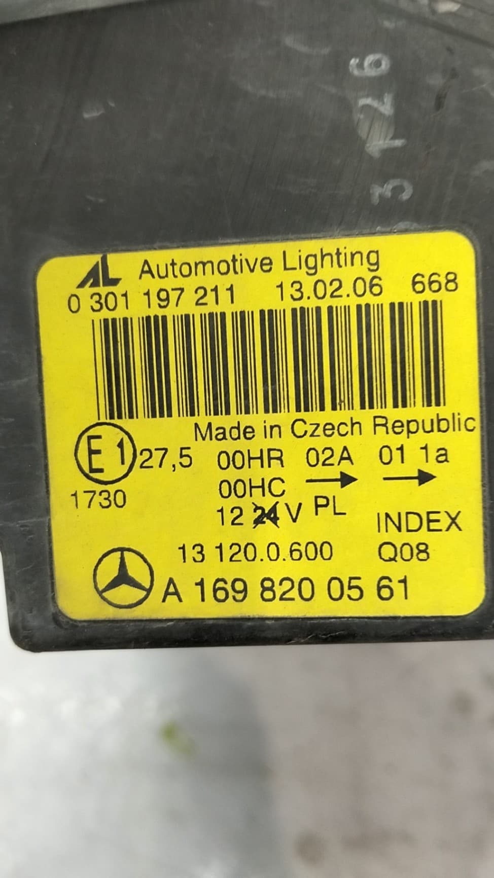 Faro izquierdo MERCEDES-BENZ CLASE A (W169) 2