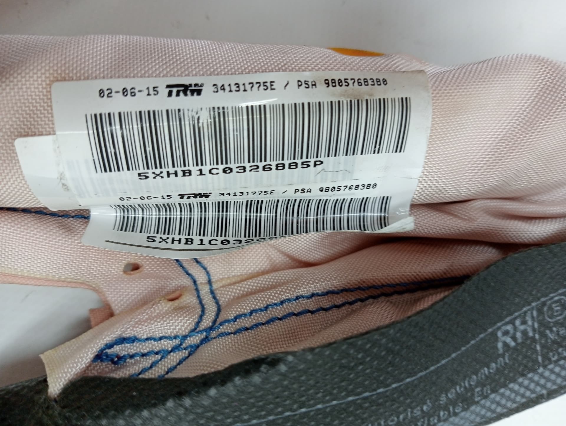 Airbag cortina delantero derecho PEUGEOT 308 3