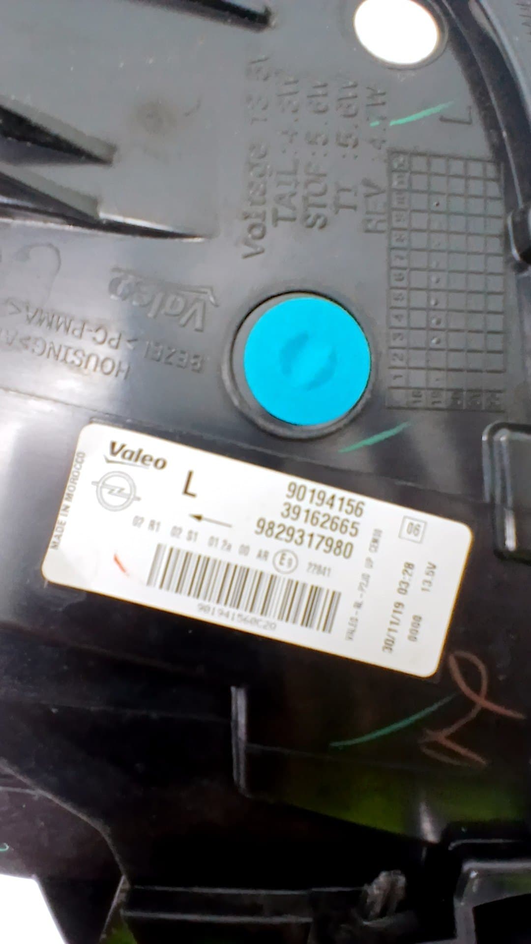 Piloto trasero izquierdo OPEL CORSA F 2