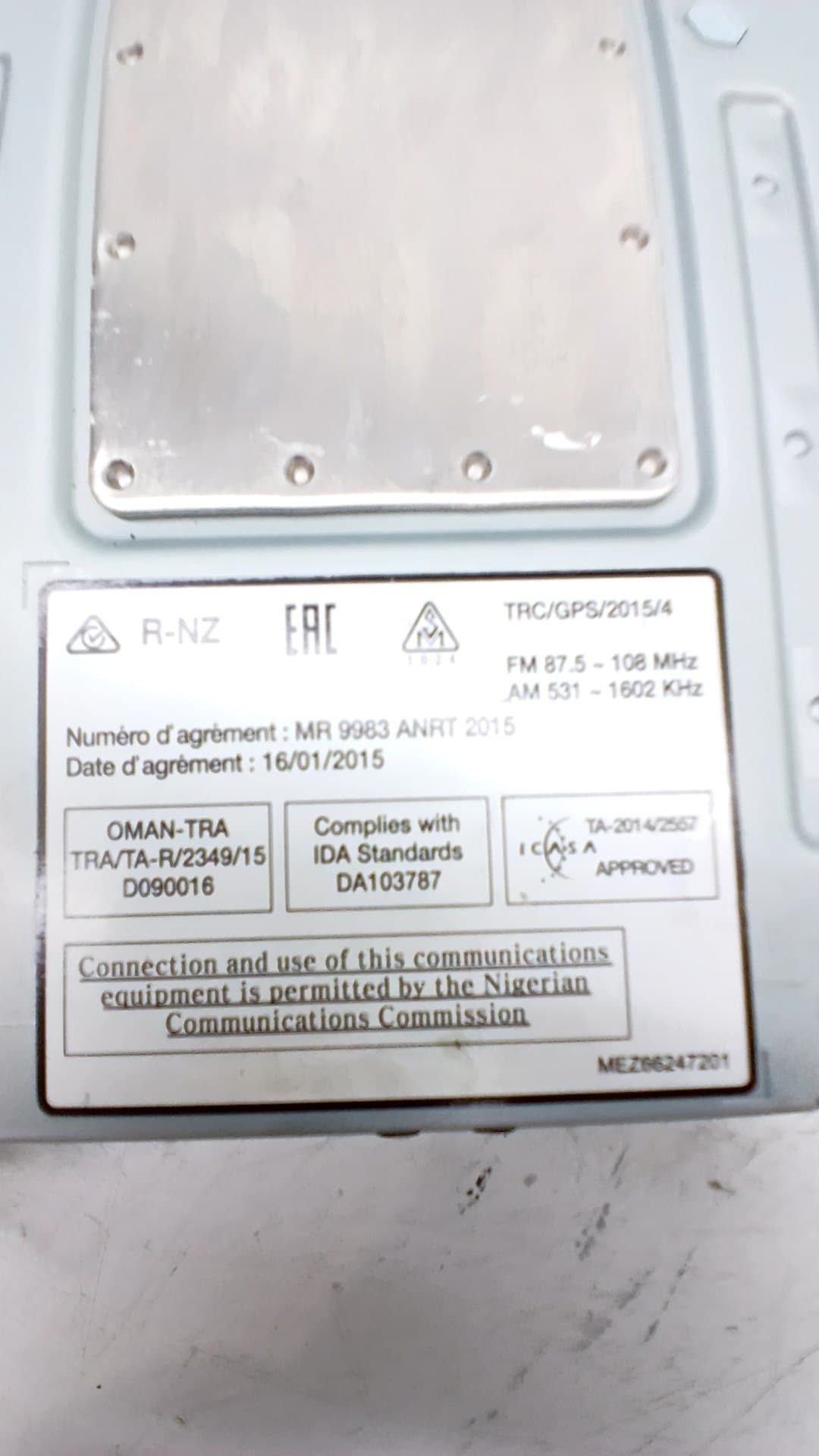 Sistema audio / radio cd RENAULT KADJAR 3