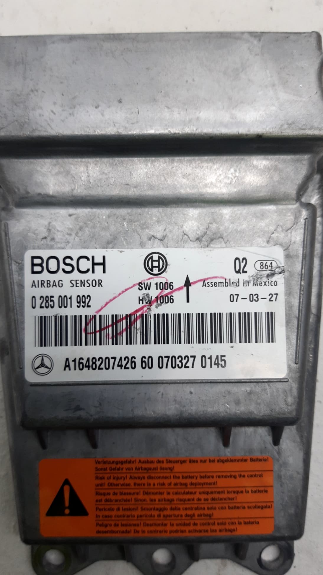 Centralita airbag MERCEDES-BENZ CLASE GL (X164) 3