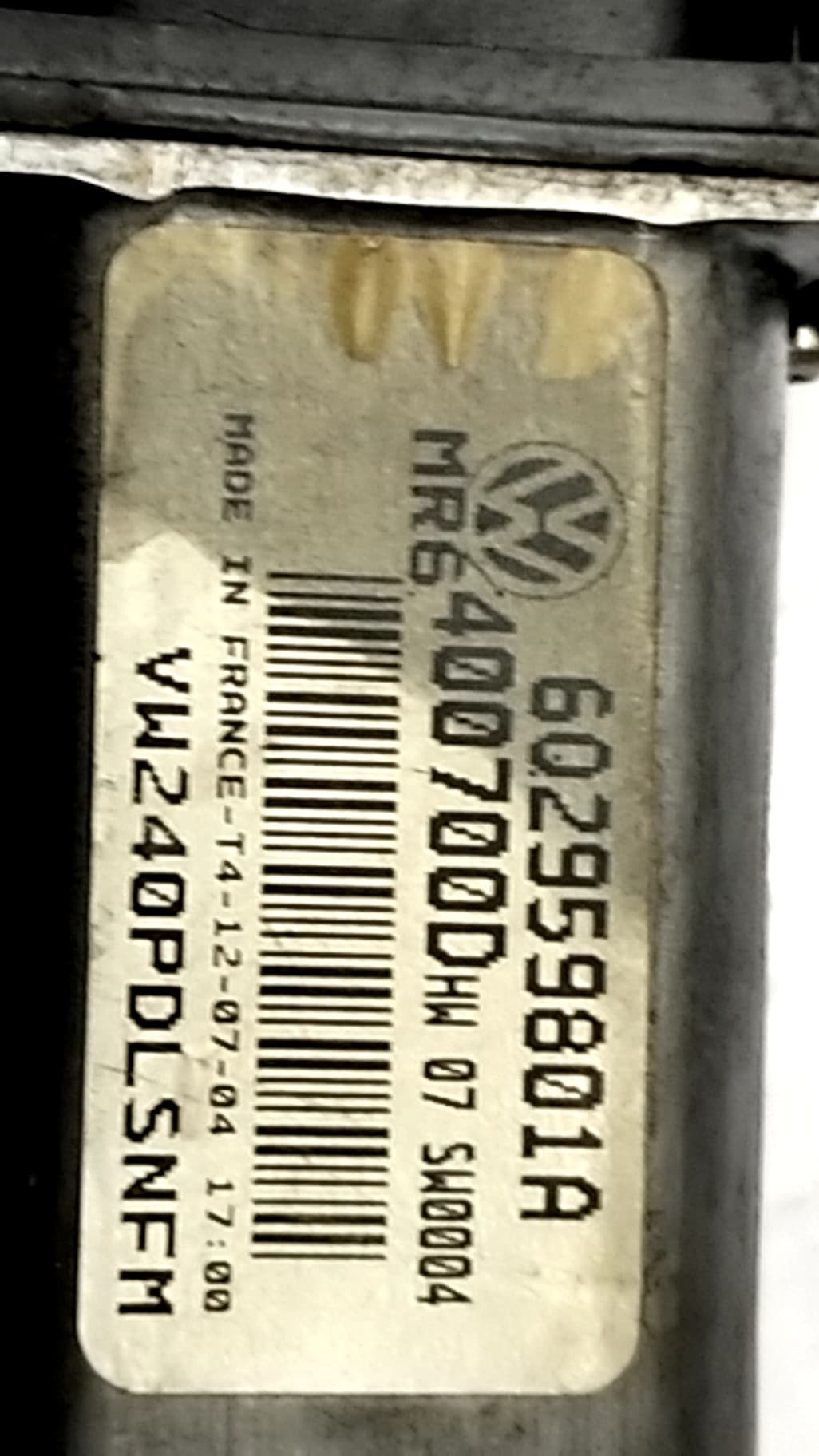 Motor elevalunas delantero derecho VOLKSWAGEN POLO (9N1) 4