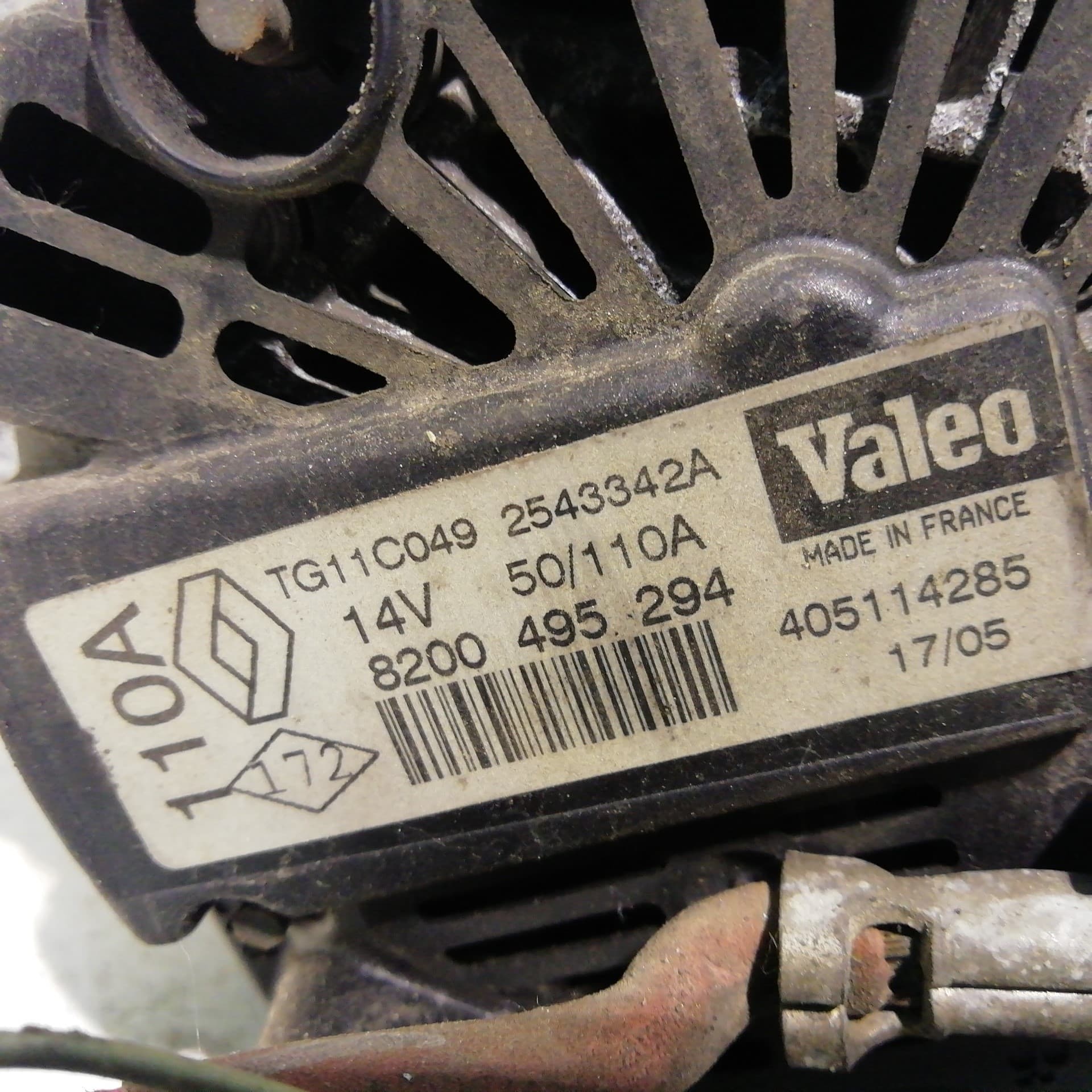 Alternador RENAULT MEGANE II BERLINA 5P 2