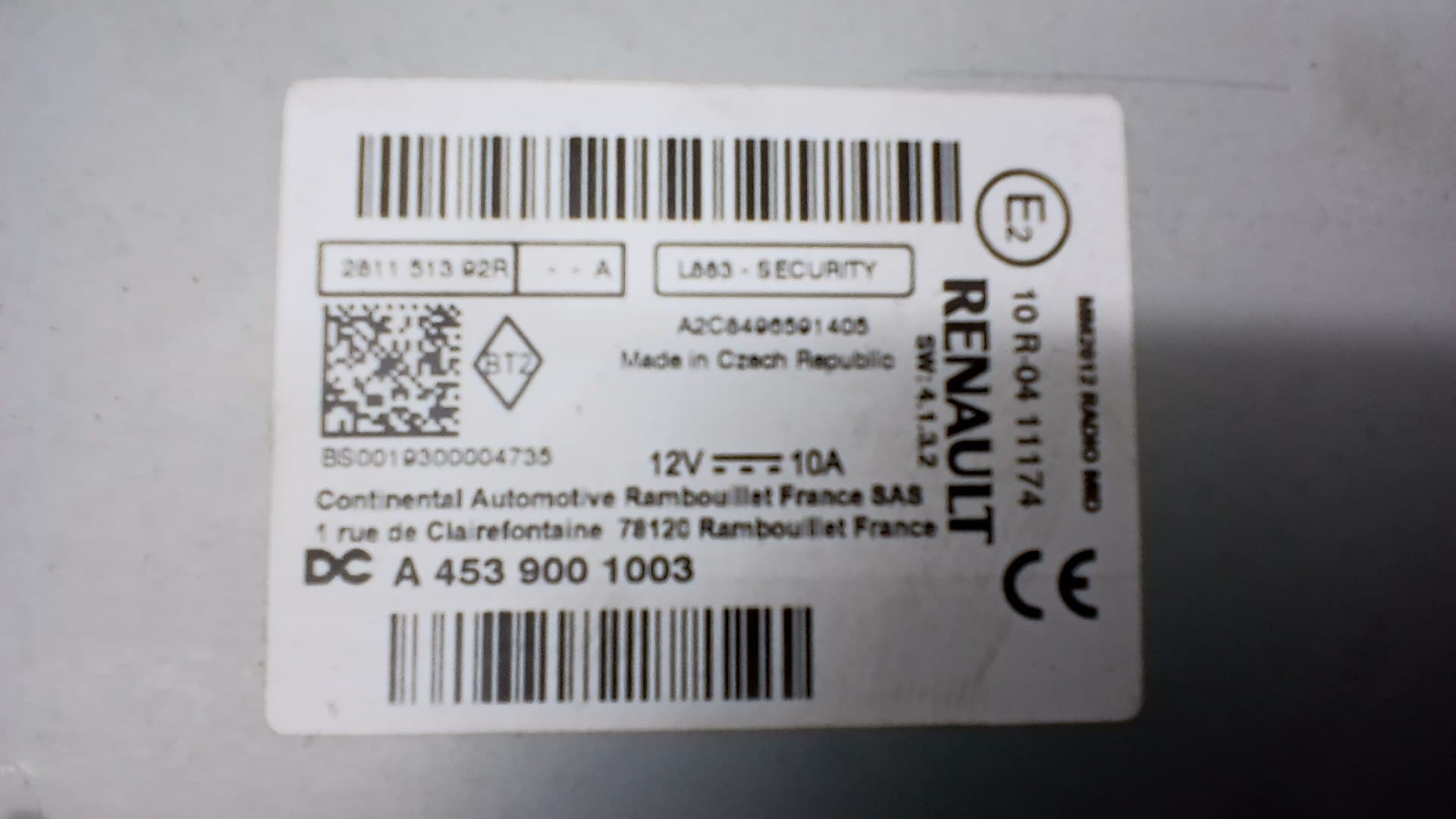 Sistema audio / radio cd SMART FORTWO COUPE 2