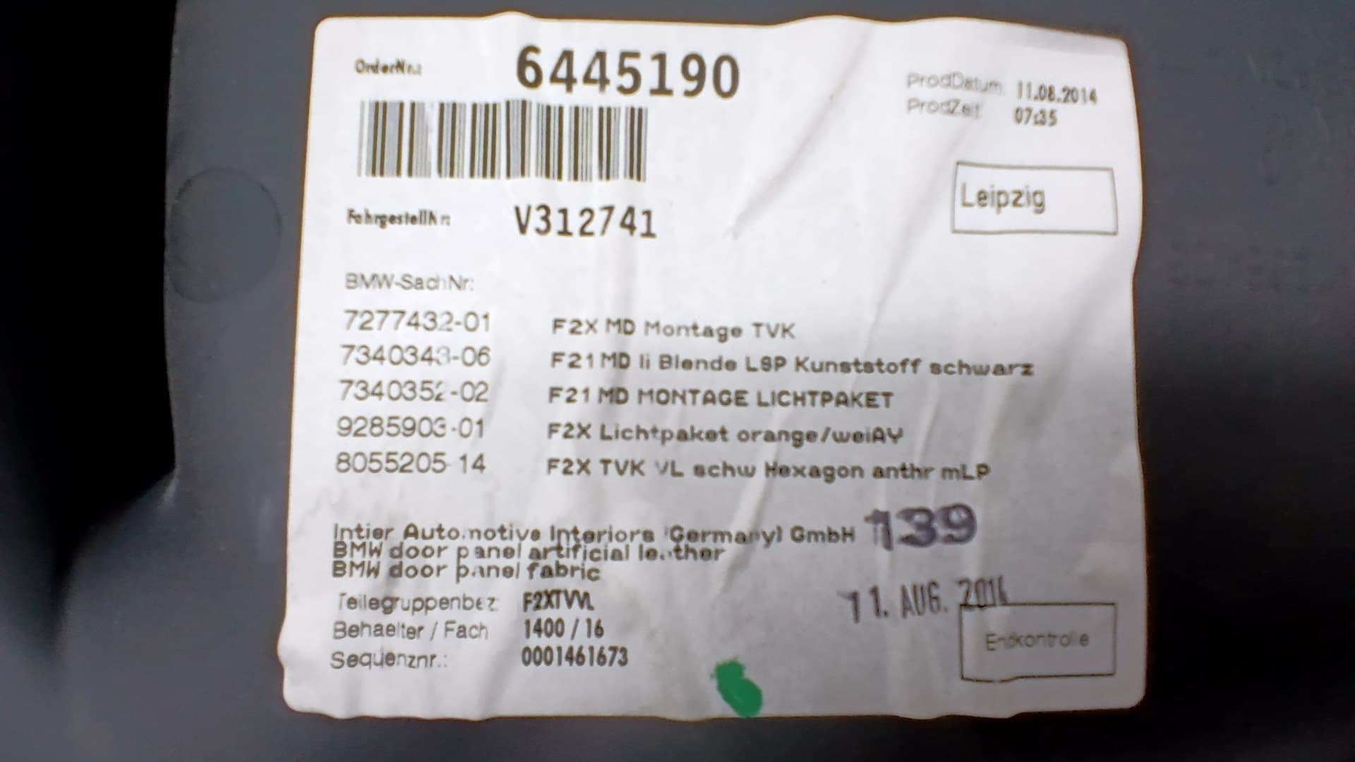 Recambio BMW SERIE 2 COUPE (F22) ref. 51418055205 2