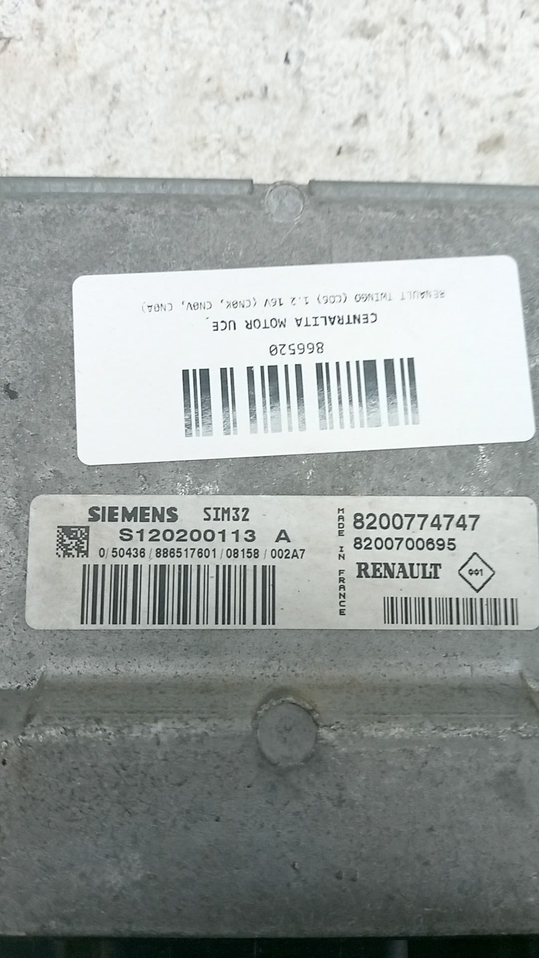 Centralita motor uce RENAULT TWINGO (CO6) 2