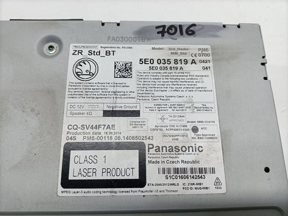 Sistema audio / radio cd SKODA OCTAVIA COMBI (5E5) 4