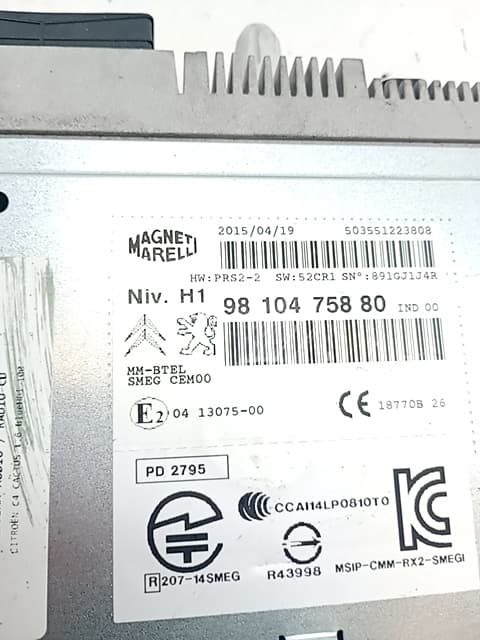 Sistema audio / radio cd CITROEN C4 CACTUS 2