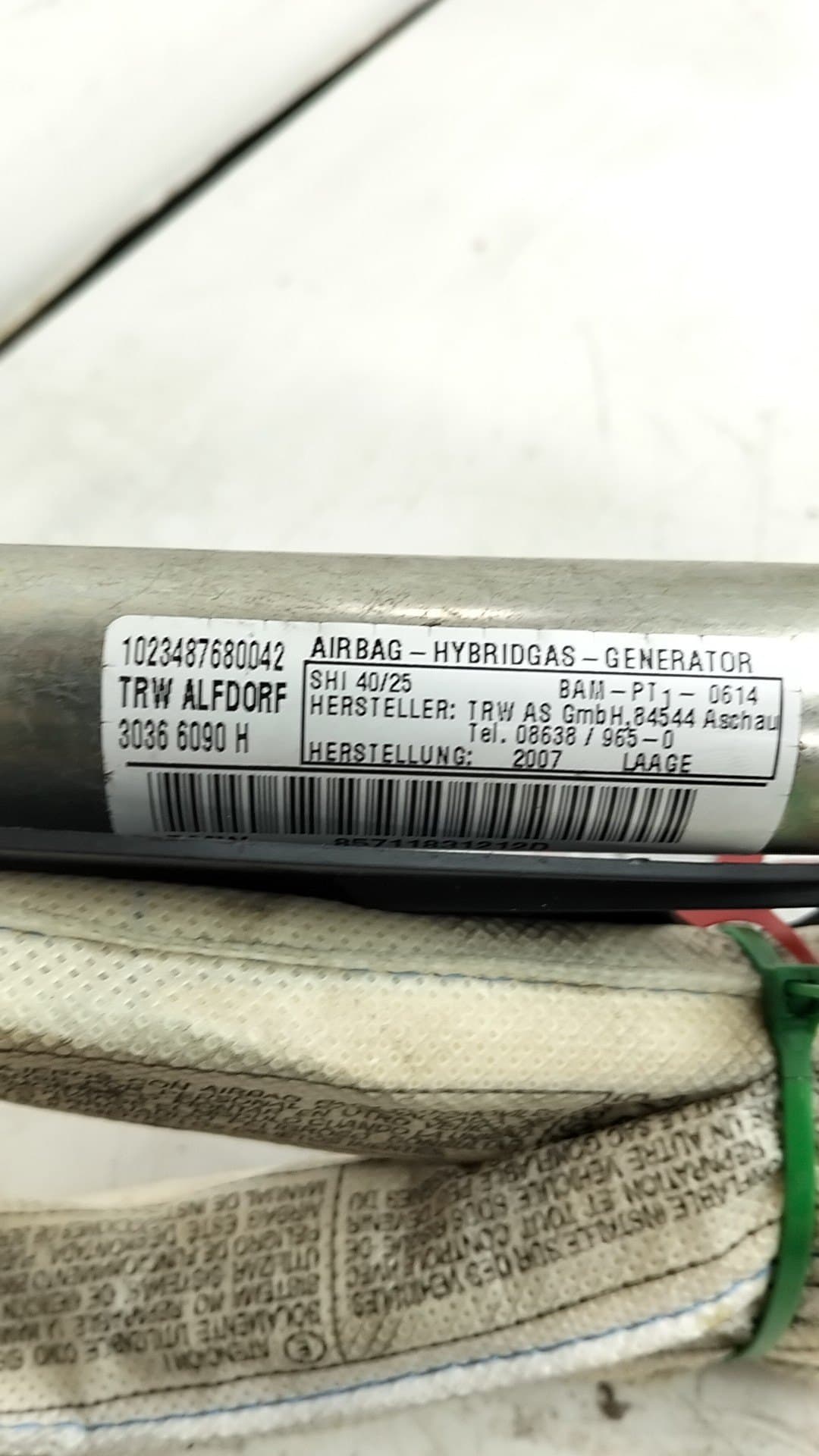 Airbag cortina delantero derecho BMW 3 COUPE (E92) 3
