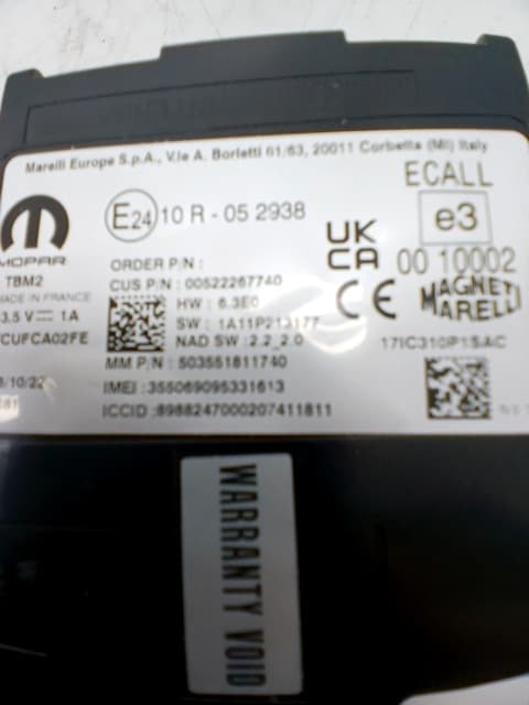 Modulo electronico FIAT 500E 2