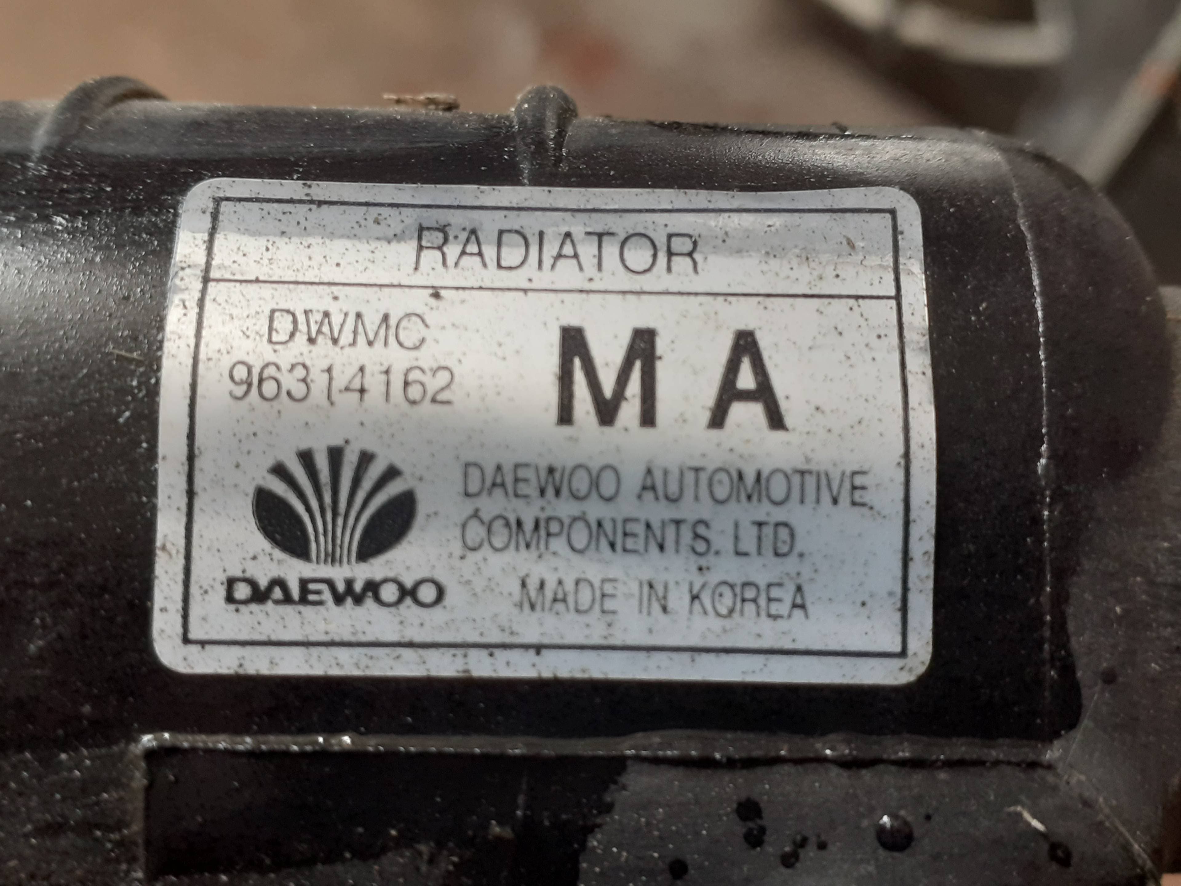 Radiador agua DAEWOO MATIZ 2