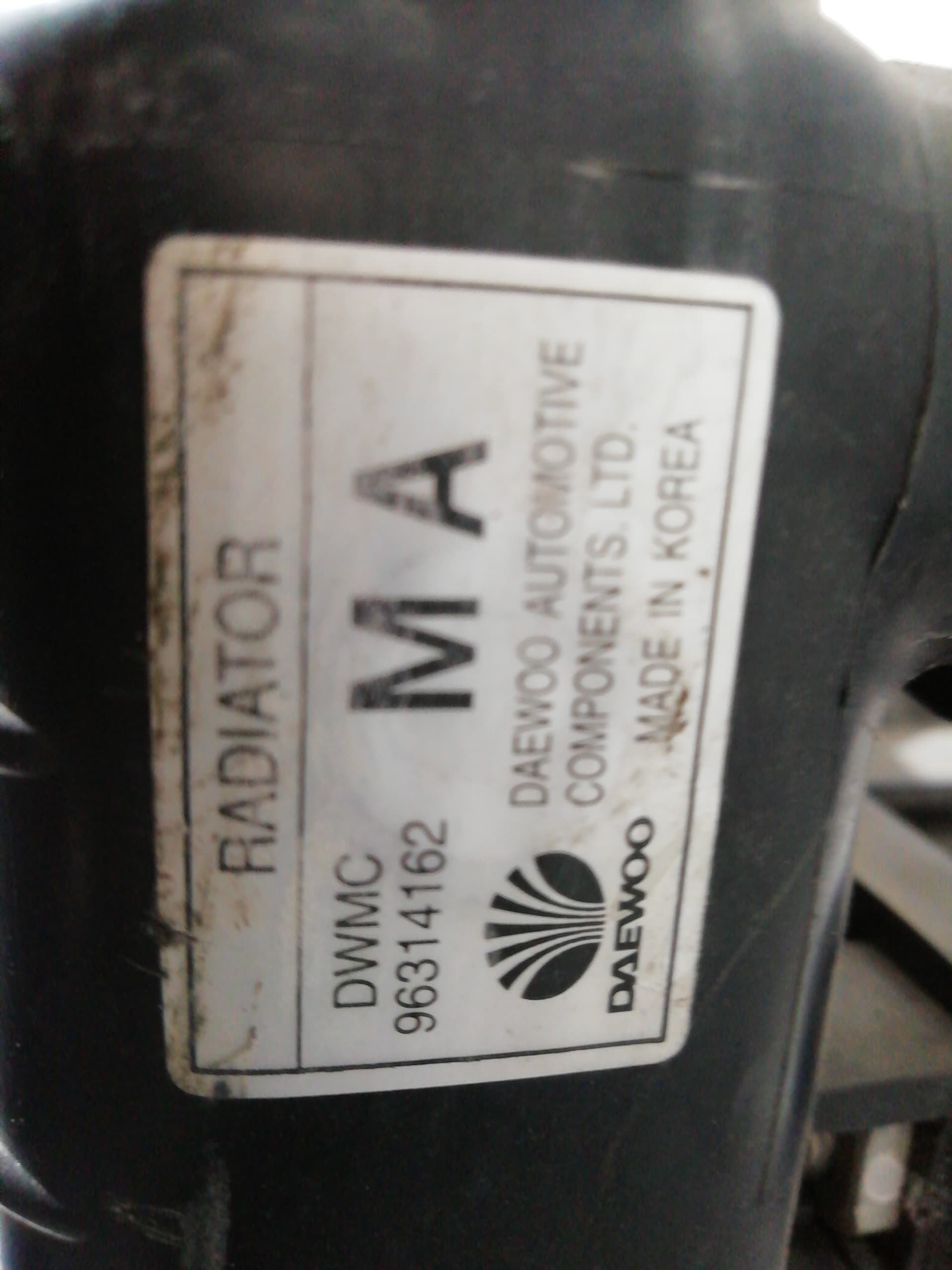 Radiador agua DAEWOO MATIZ 2