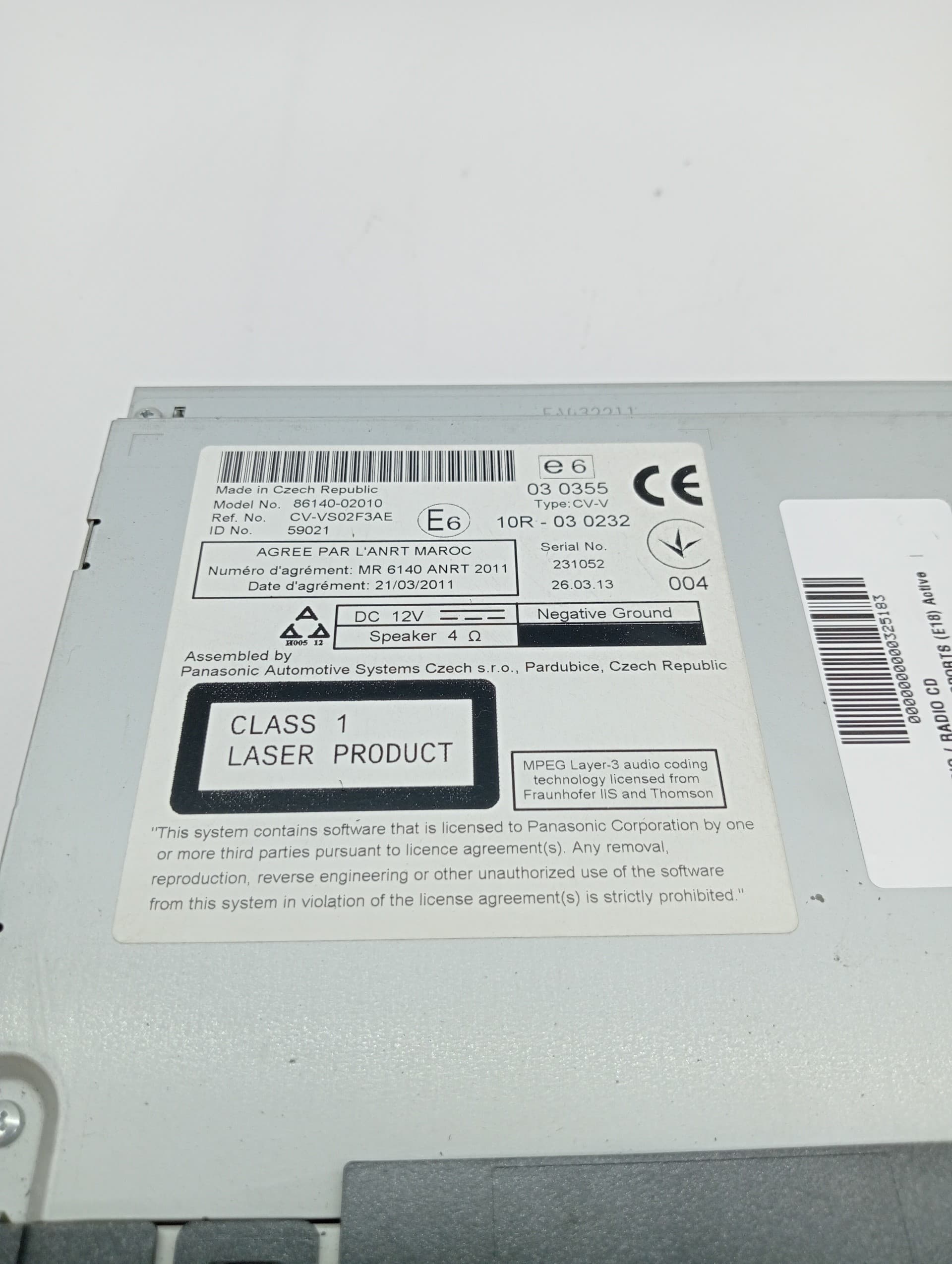 Sistema audio / radio cd TOYOTA AURIS TOURING SPORTS (E18) 3