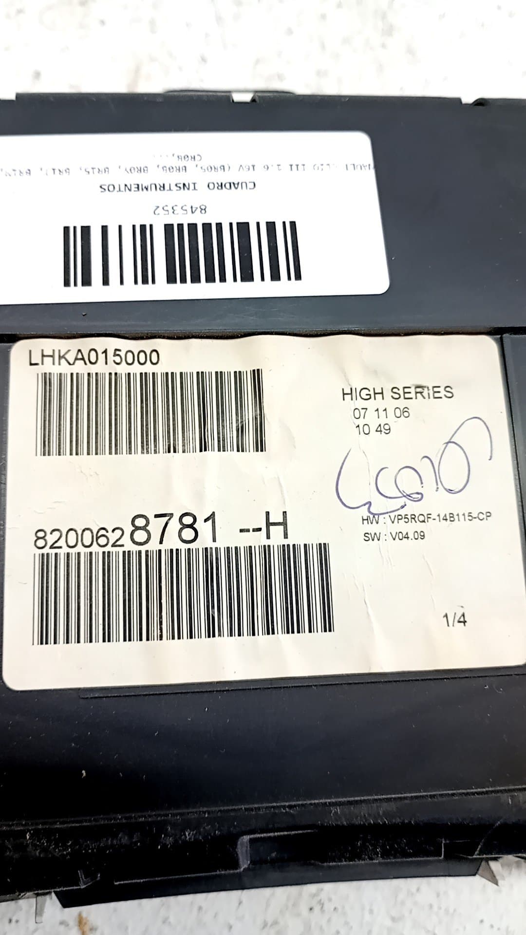 Cuadro instrumentos RENAULT CLIO III 3