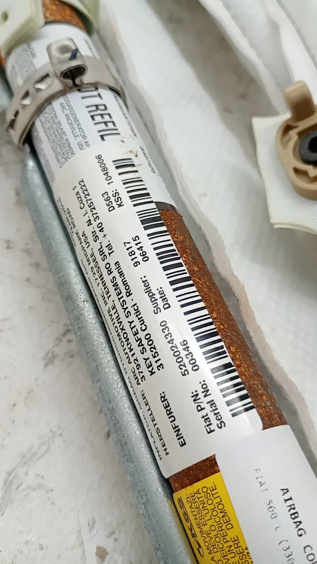 Airbag cortina delantero izquierdo FIAT 500 L (330) 3