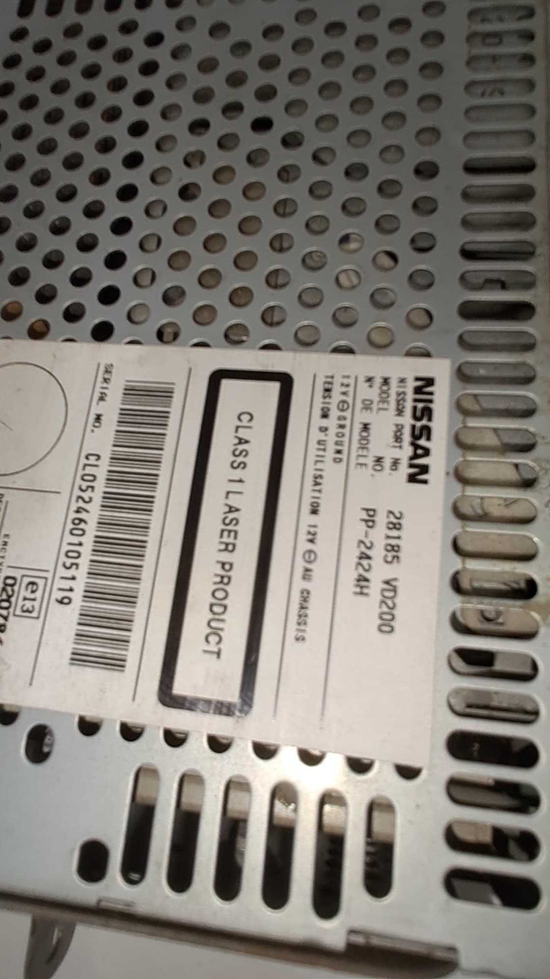 Sistema audio / radio cd NISSAN CABSTAR 2