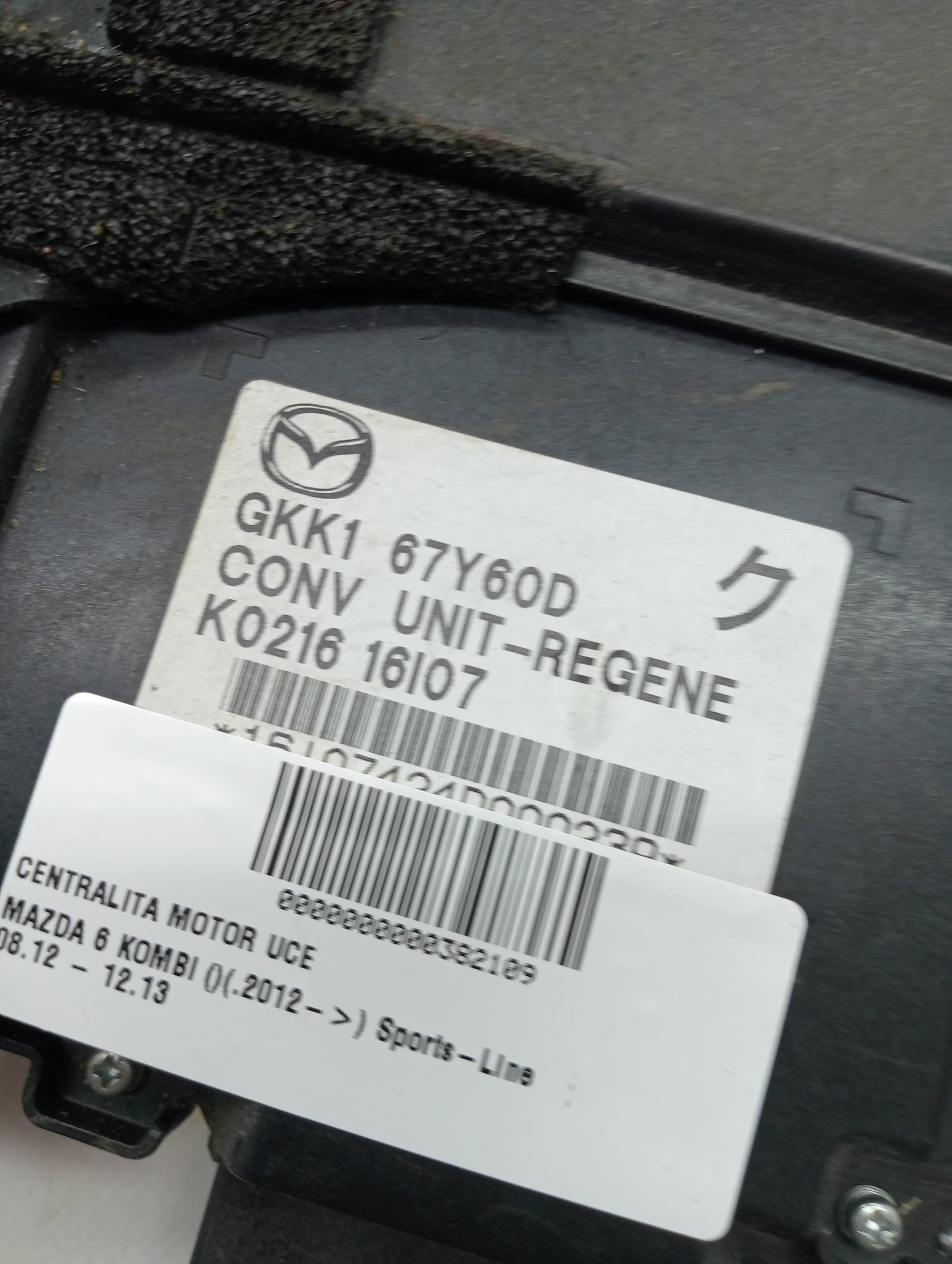 Centralita motor uce MAZDA 6 KOMBI ()(.2012->) 3