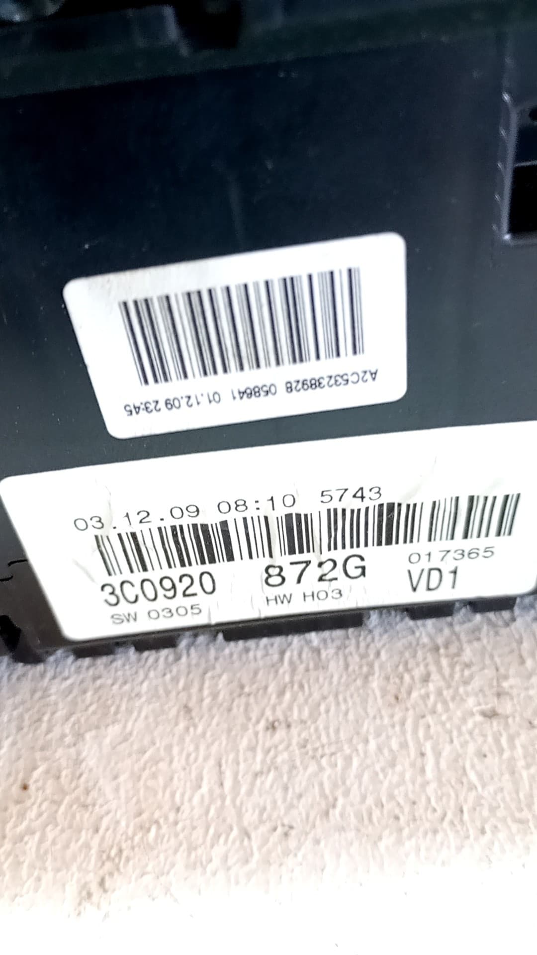 Cuadro instrumentos VOLKSWAGEN PASSAT CC (357) 2