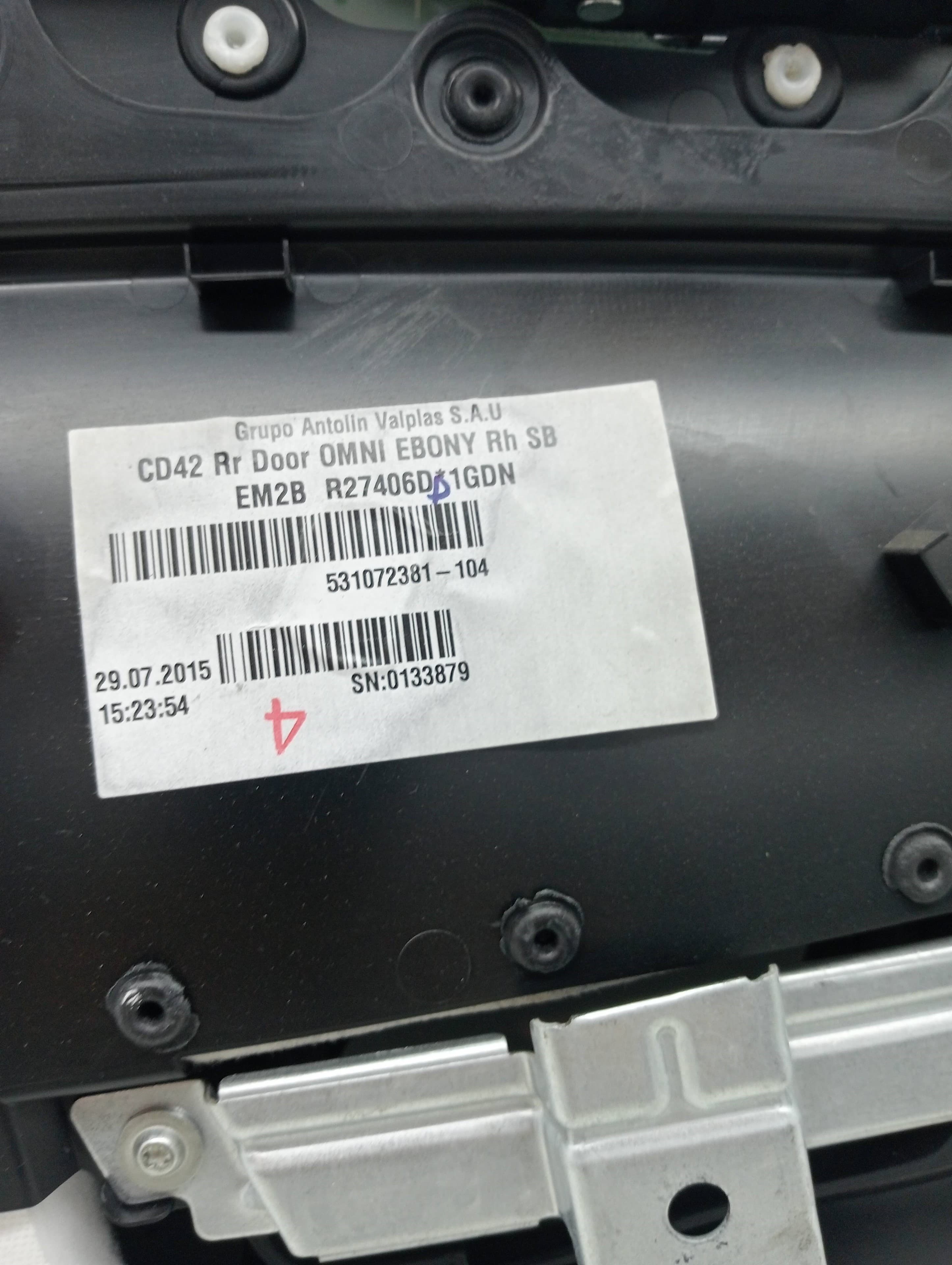 Guarnecido puerta trasera derecha FORD S-MAX (CA1) 2