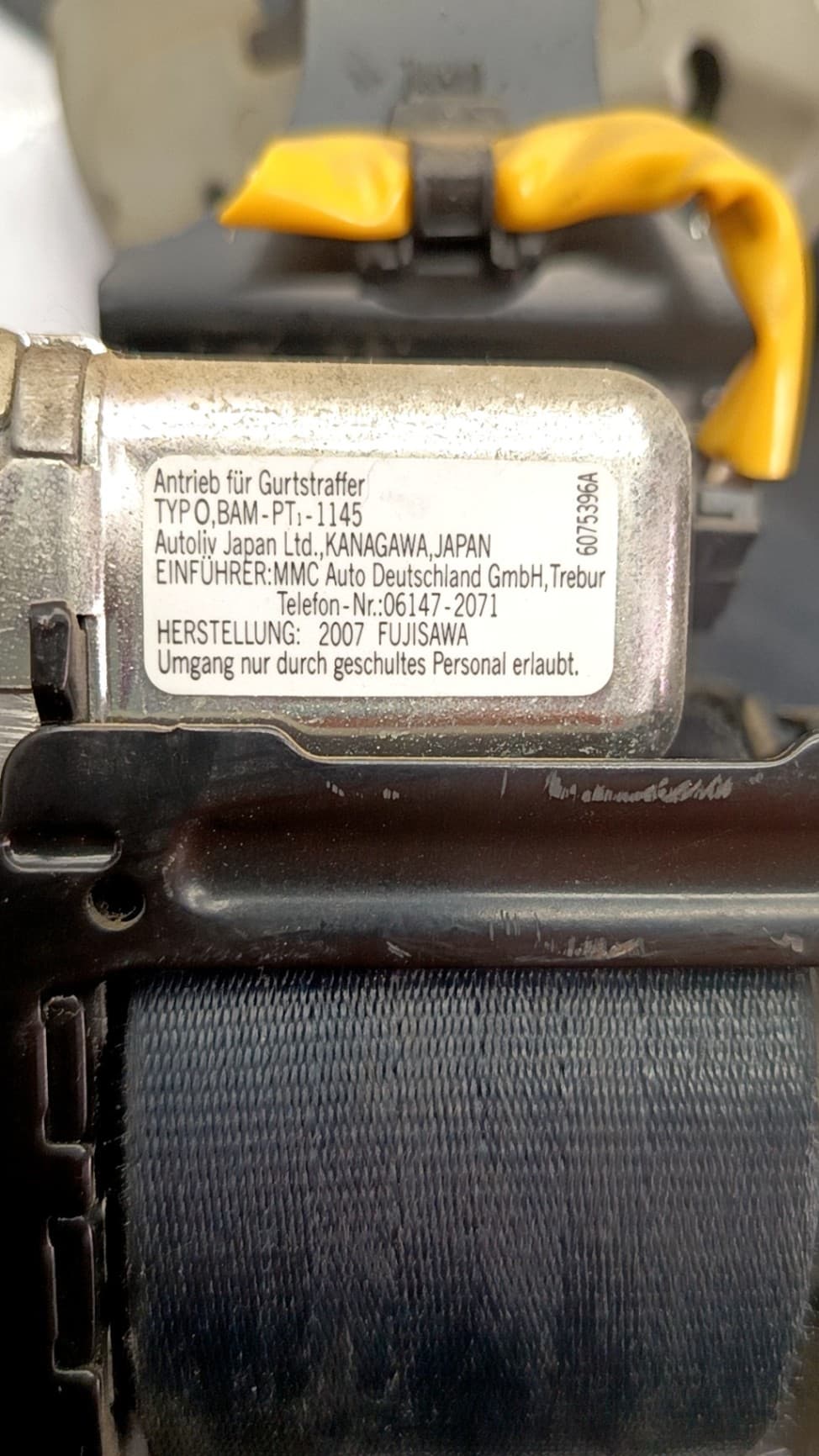 Cinturon seguridad delantero derecho MITSUBISHI OUTLANDER II (CW_W) 3