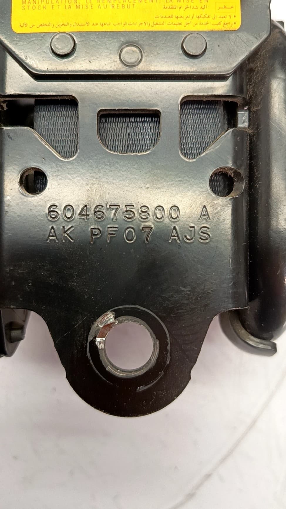 Cinturon seguridad delantero derecho MITSUBISHI OUTLANDER II (CW_W) 2