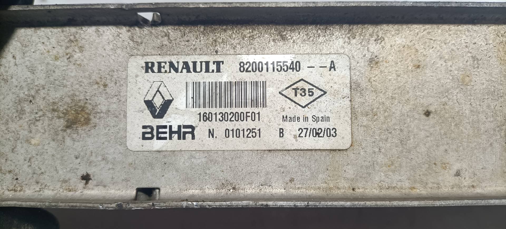 Intercooler RENAULT MEGANE II BERLINA 5P 2