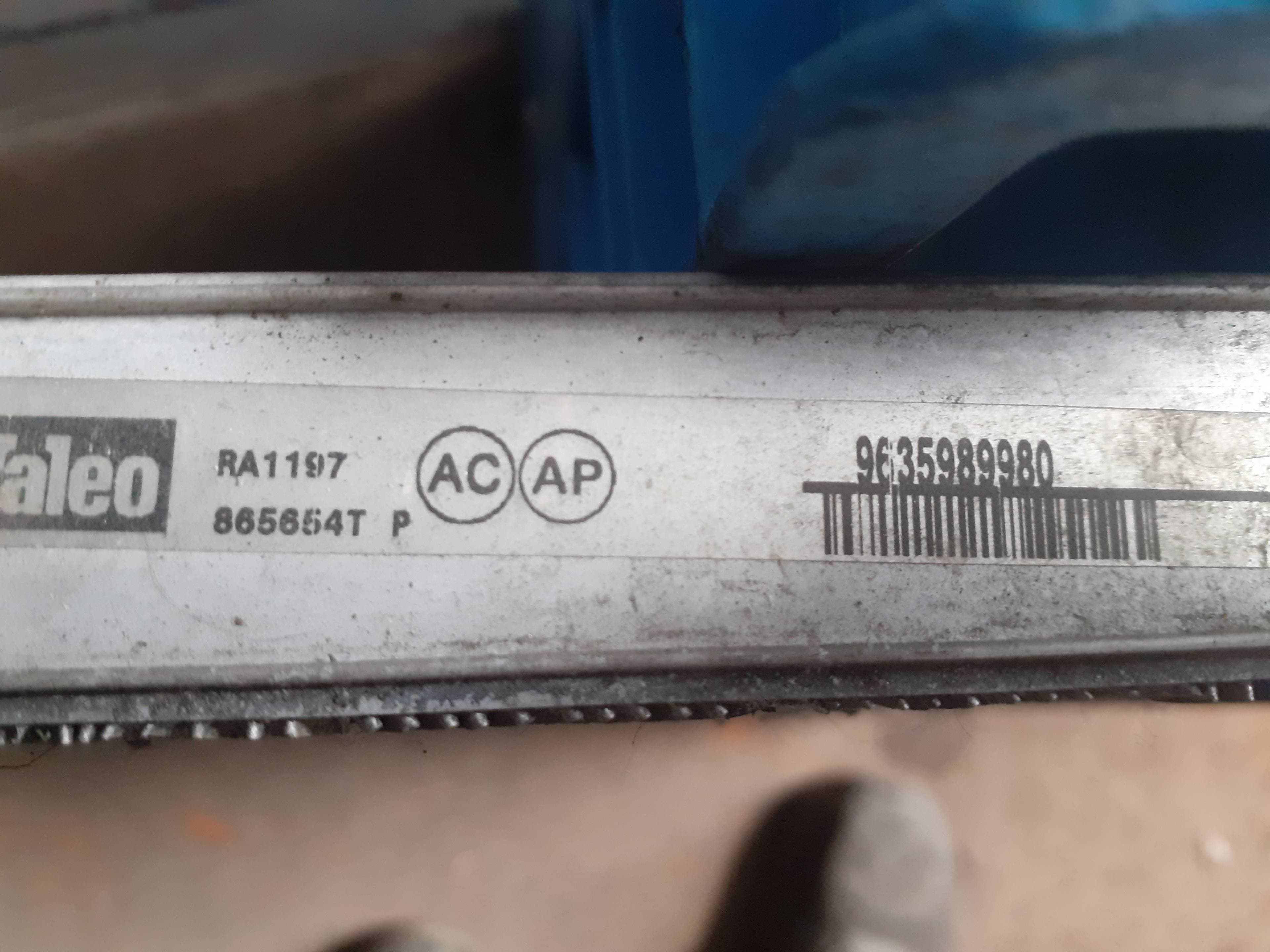 Radiador agua CITROEN C5 BERLINA 2