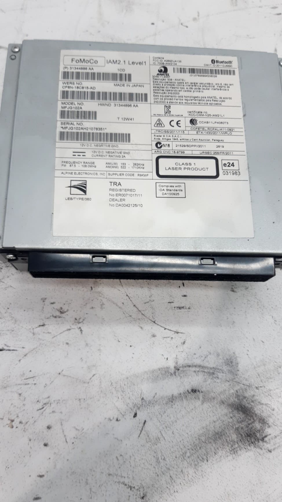 Sistema audio / radio cd LAND ROVER RANGE ROVER EVOQUE 5