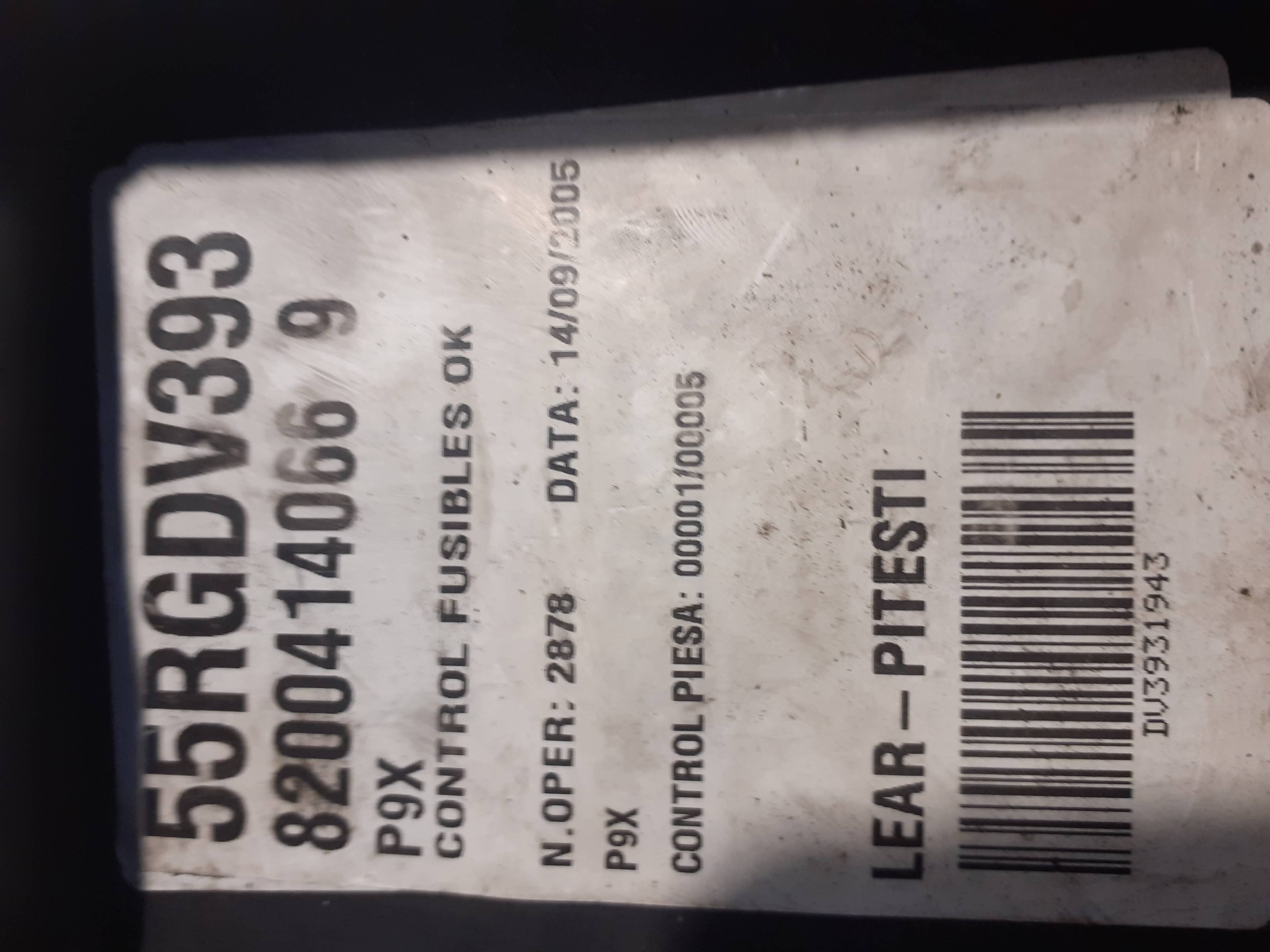 Caja reles / fusibles RENAULT VEL SATIS (BJ0) 2