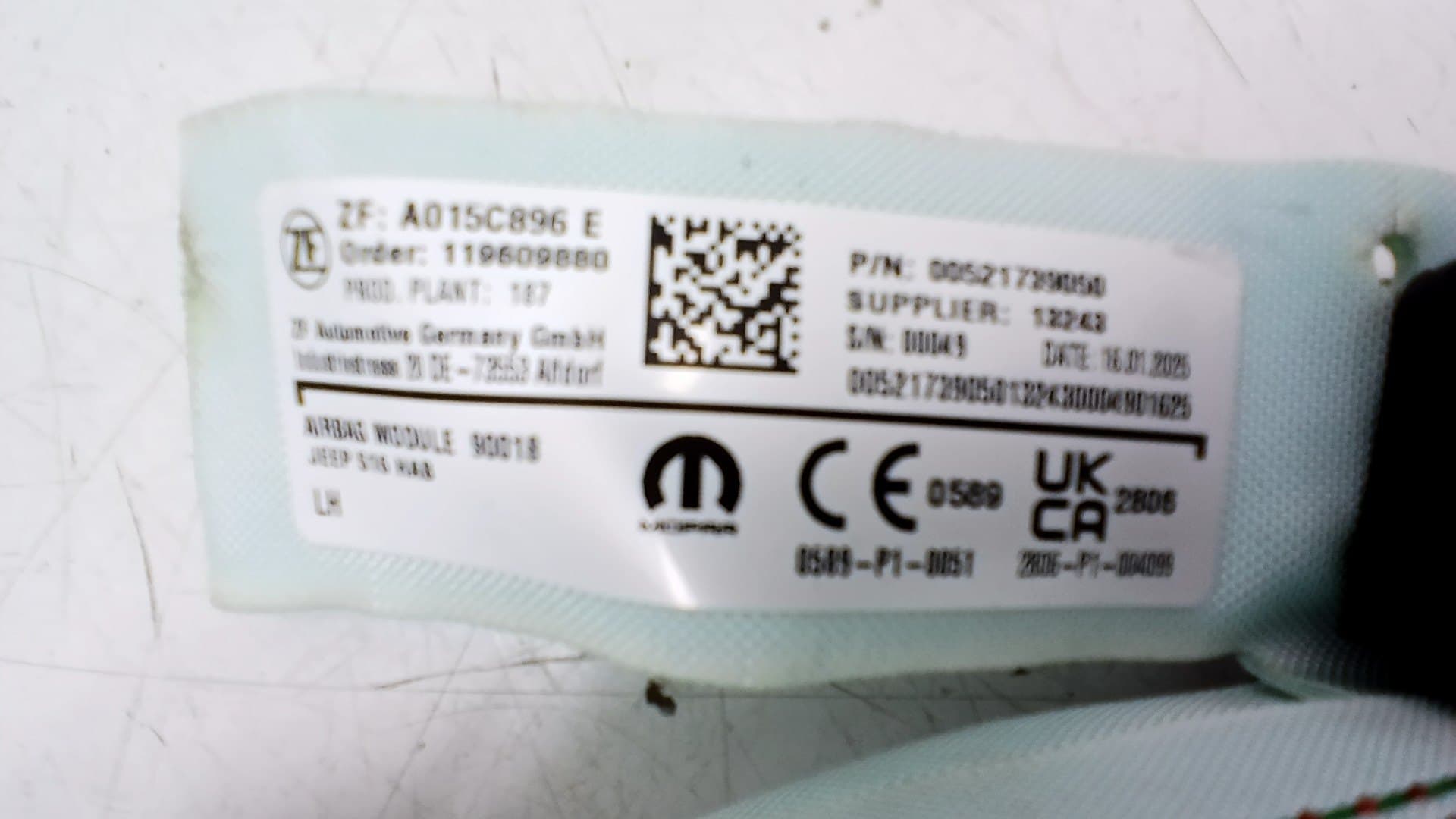 Airbag cortina delantero izquierdo JEEP AVENGER 2