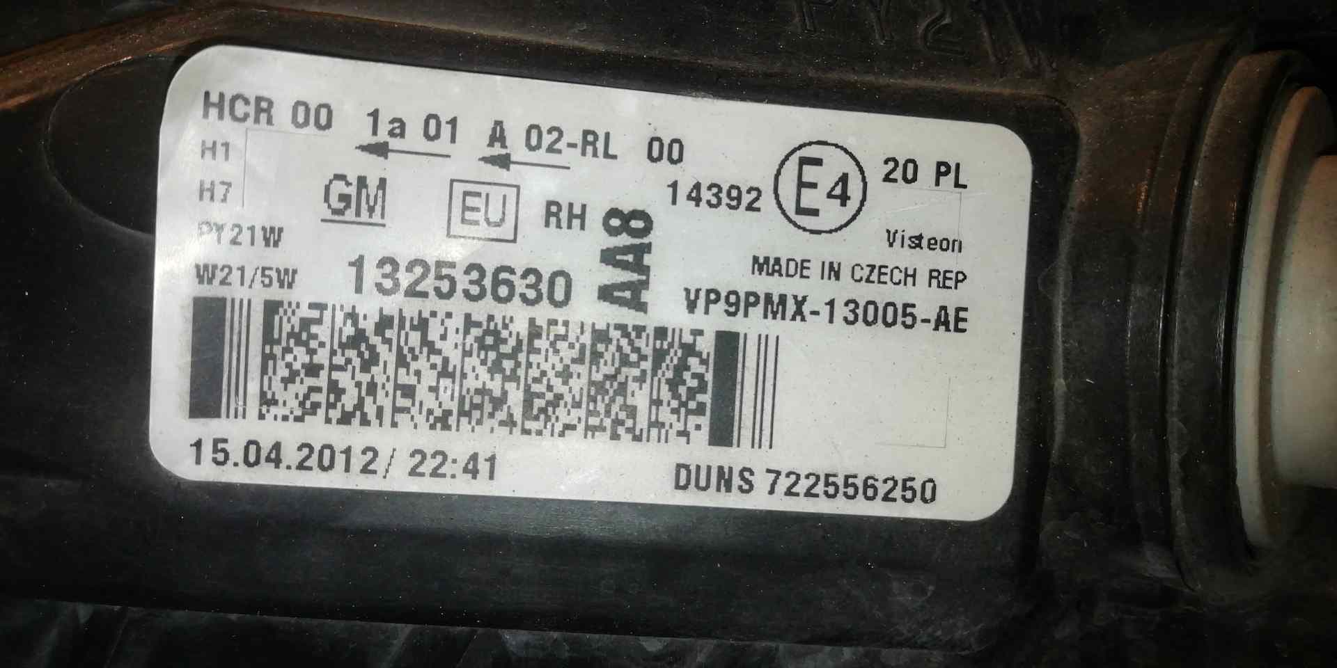 Faro derecho OPEL MERIVA 2