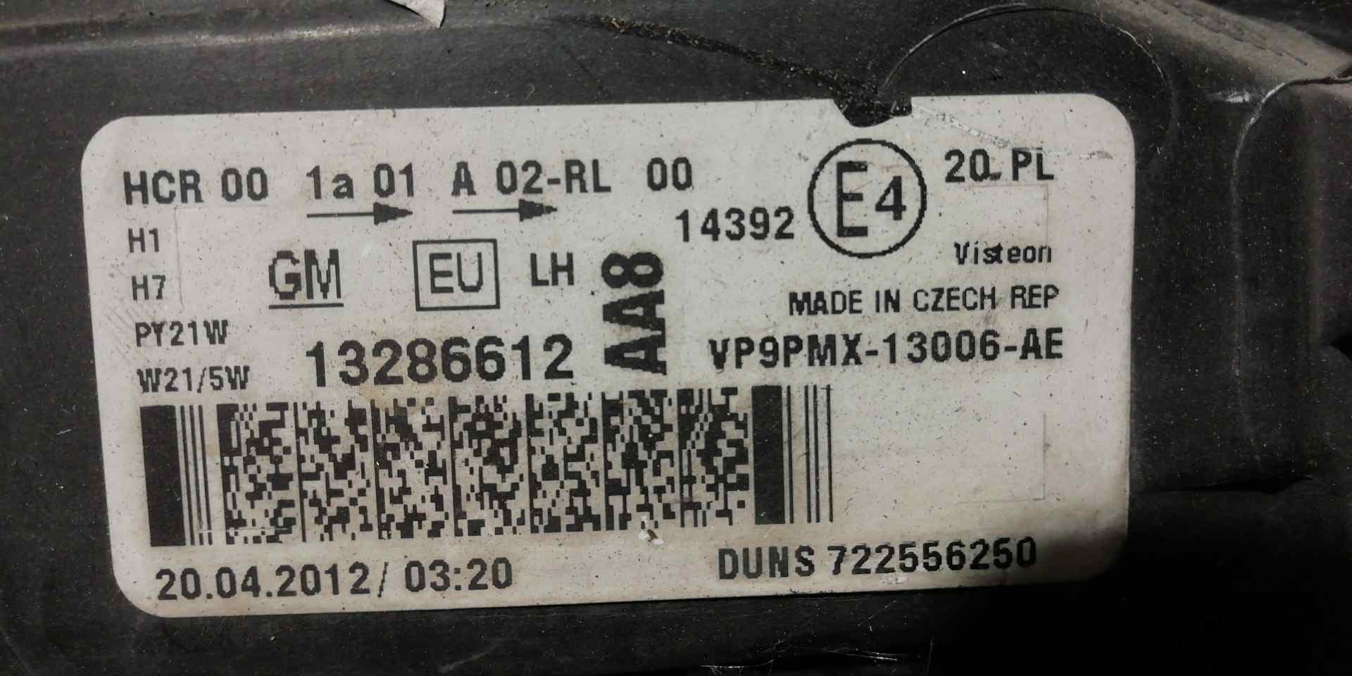 Faro izquierdo OPEL MERIVA 2