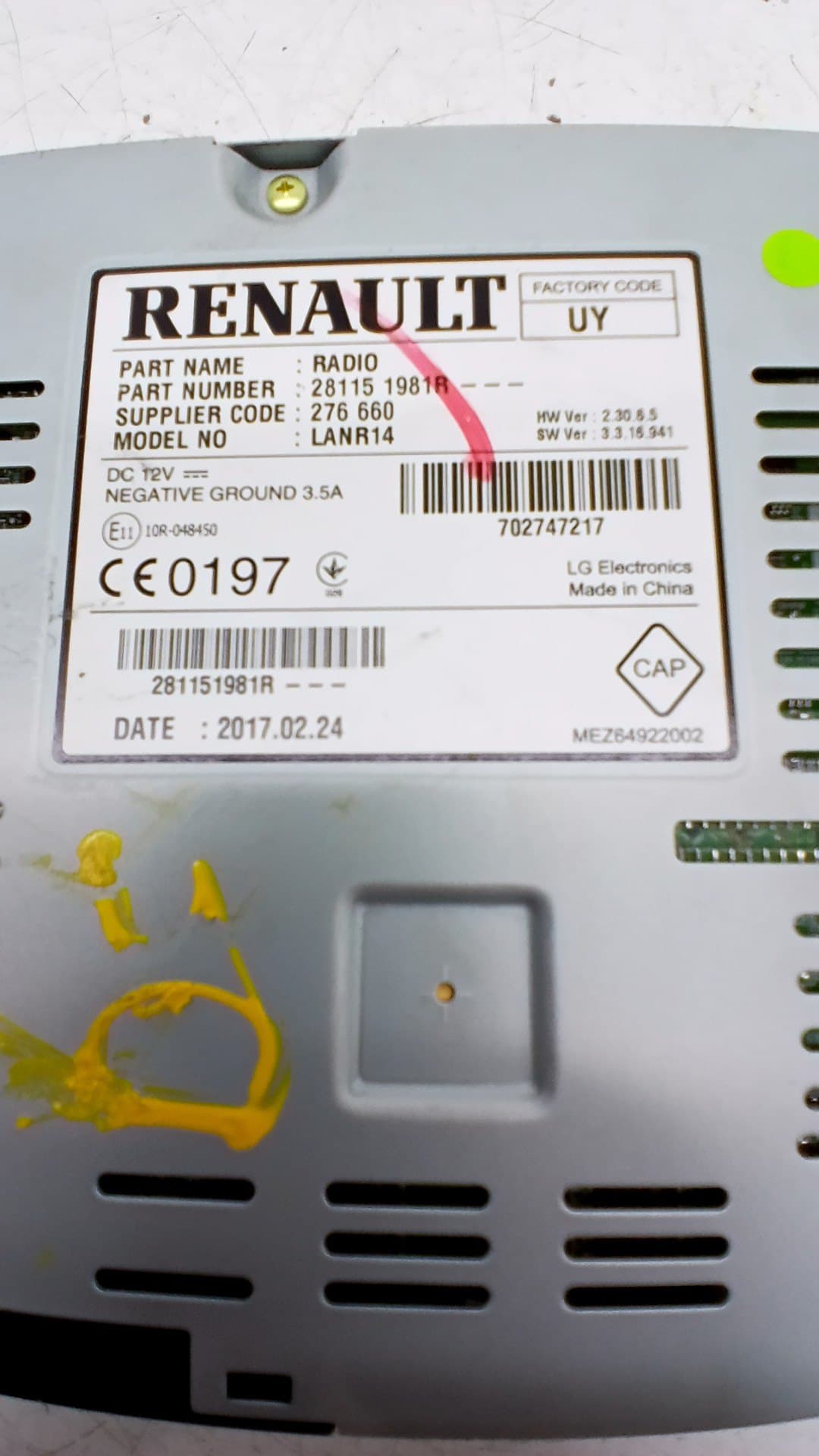 Sistema audio / radio cd RENAULT MEGANE IV BERLINA 5P 4