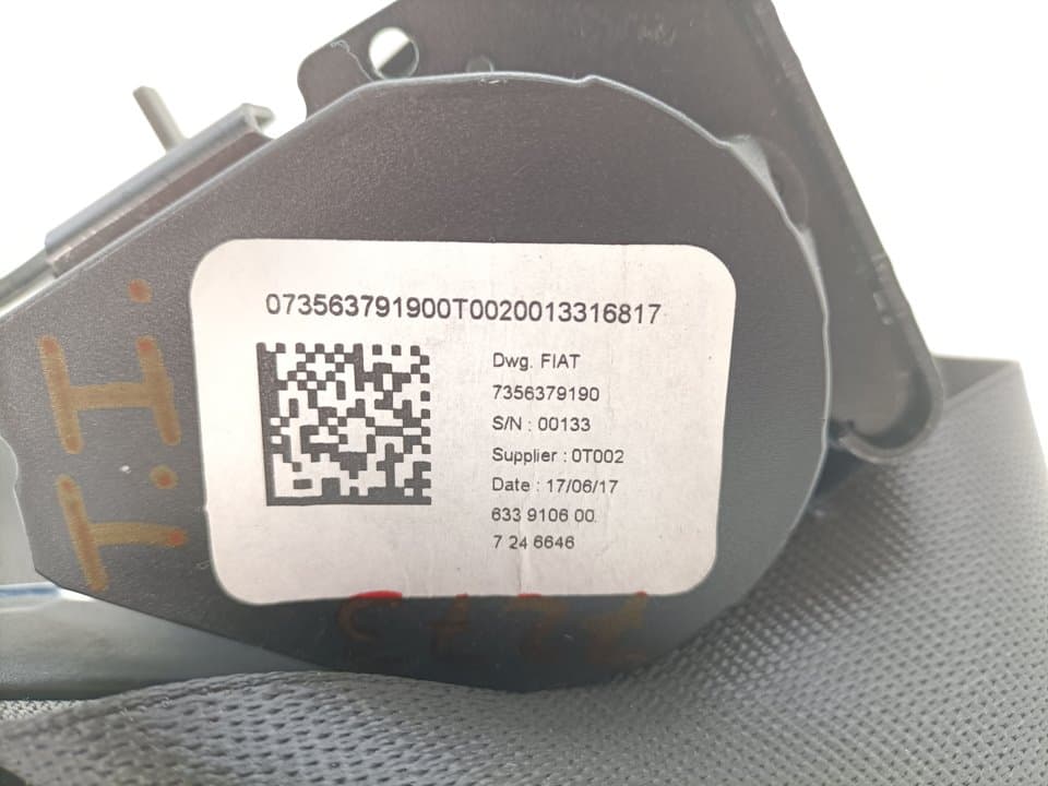Cinturon seguridad trasero izquierdo FIAT TIPO II (356) SEDAN 3