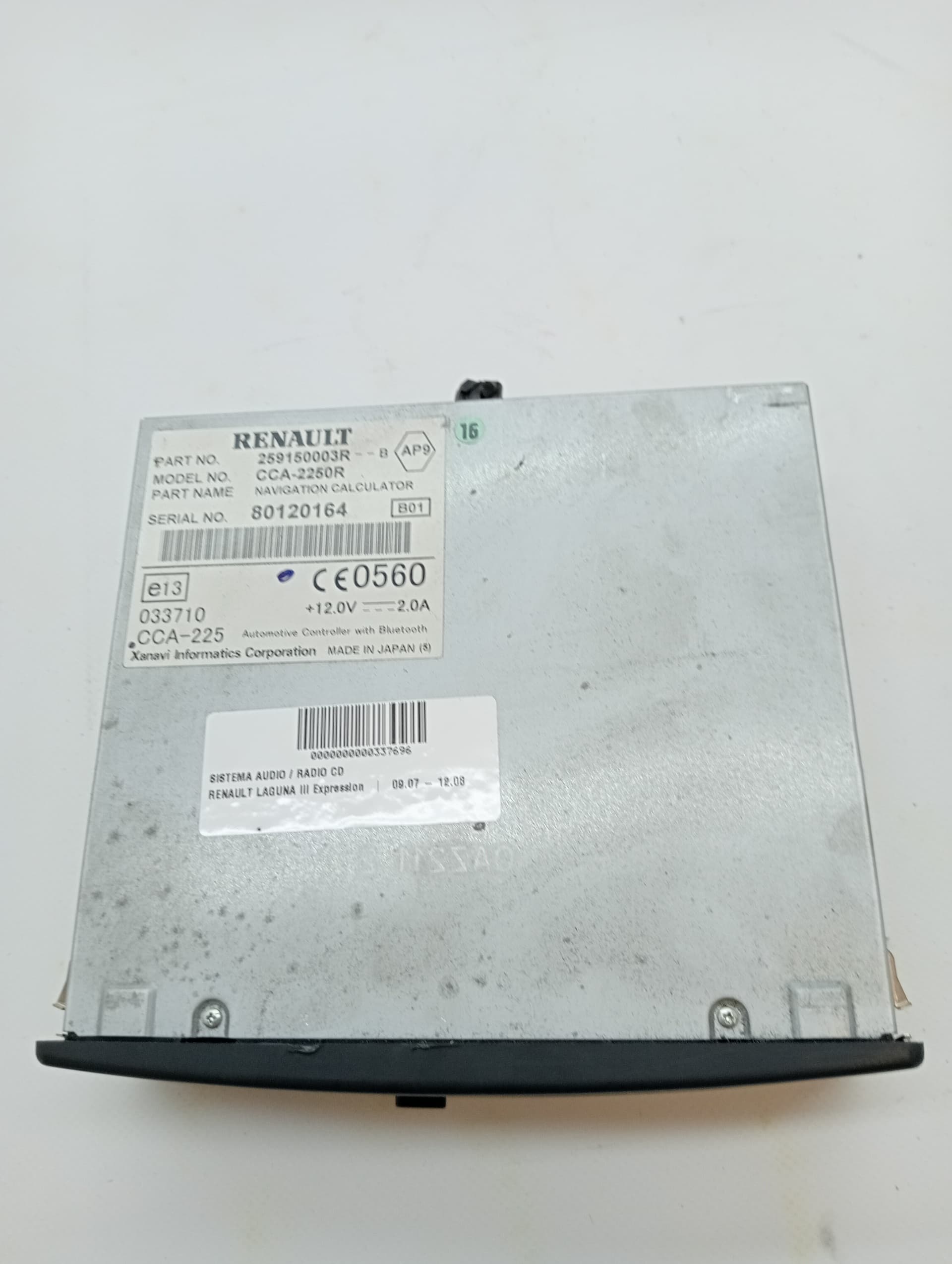 Sistema audio / radio cd RENAULT LAGUNA III