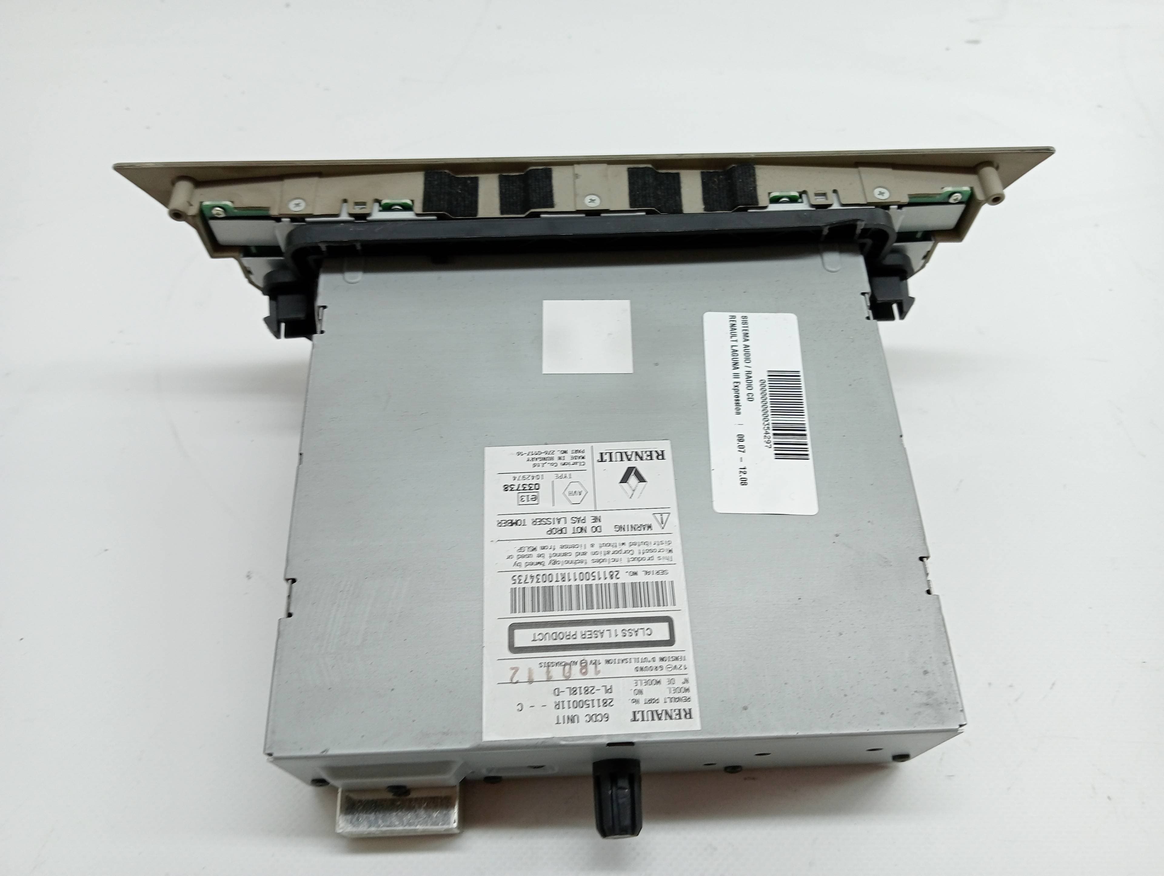 Sistema audio / radio cd RENAULT LAGUNA III 3