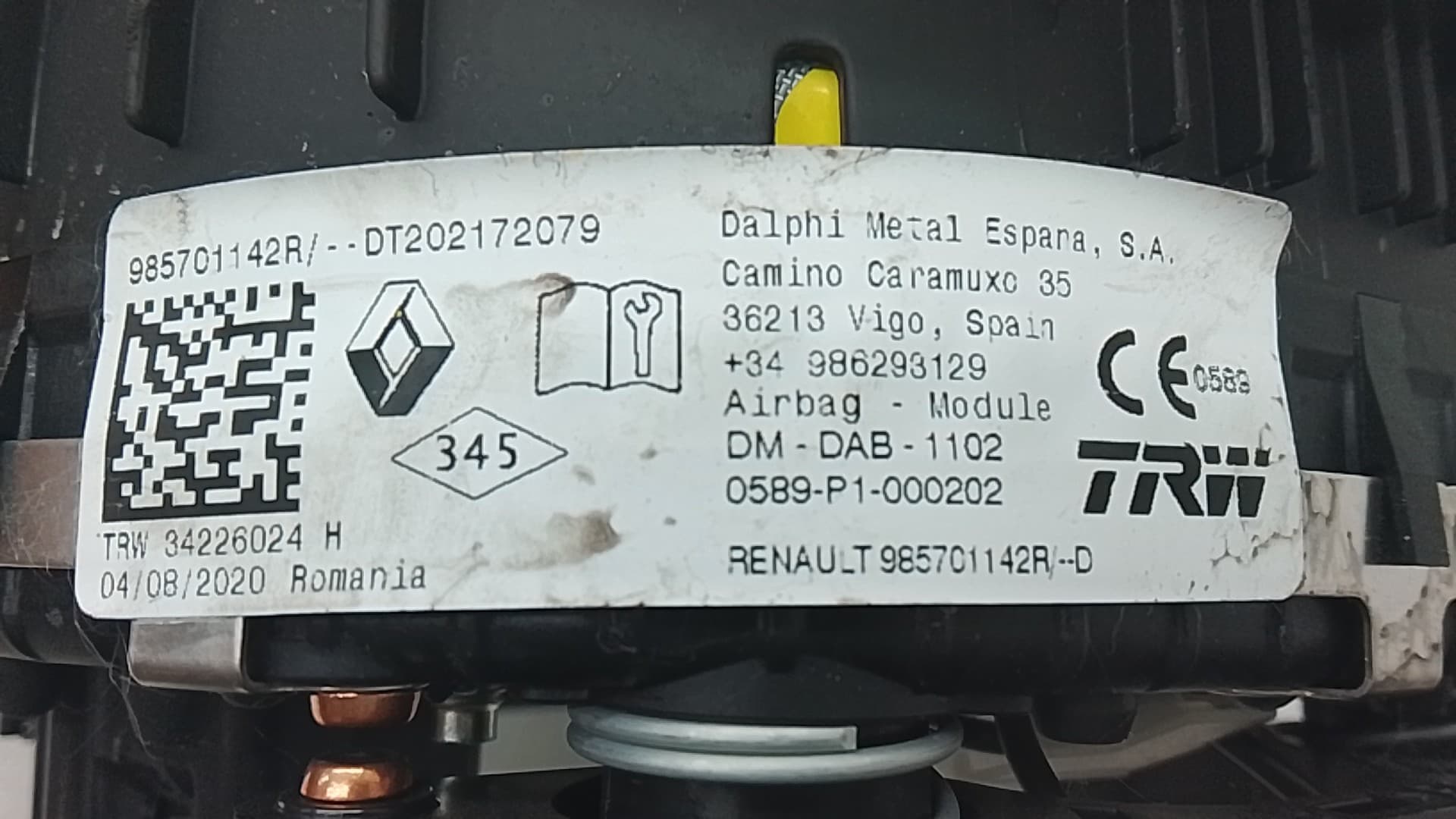 Airbag delantero izquierdo DACIA SANDERO 2