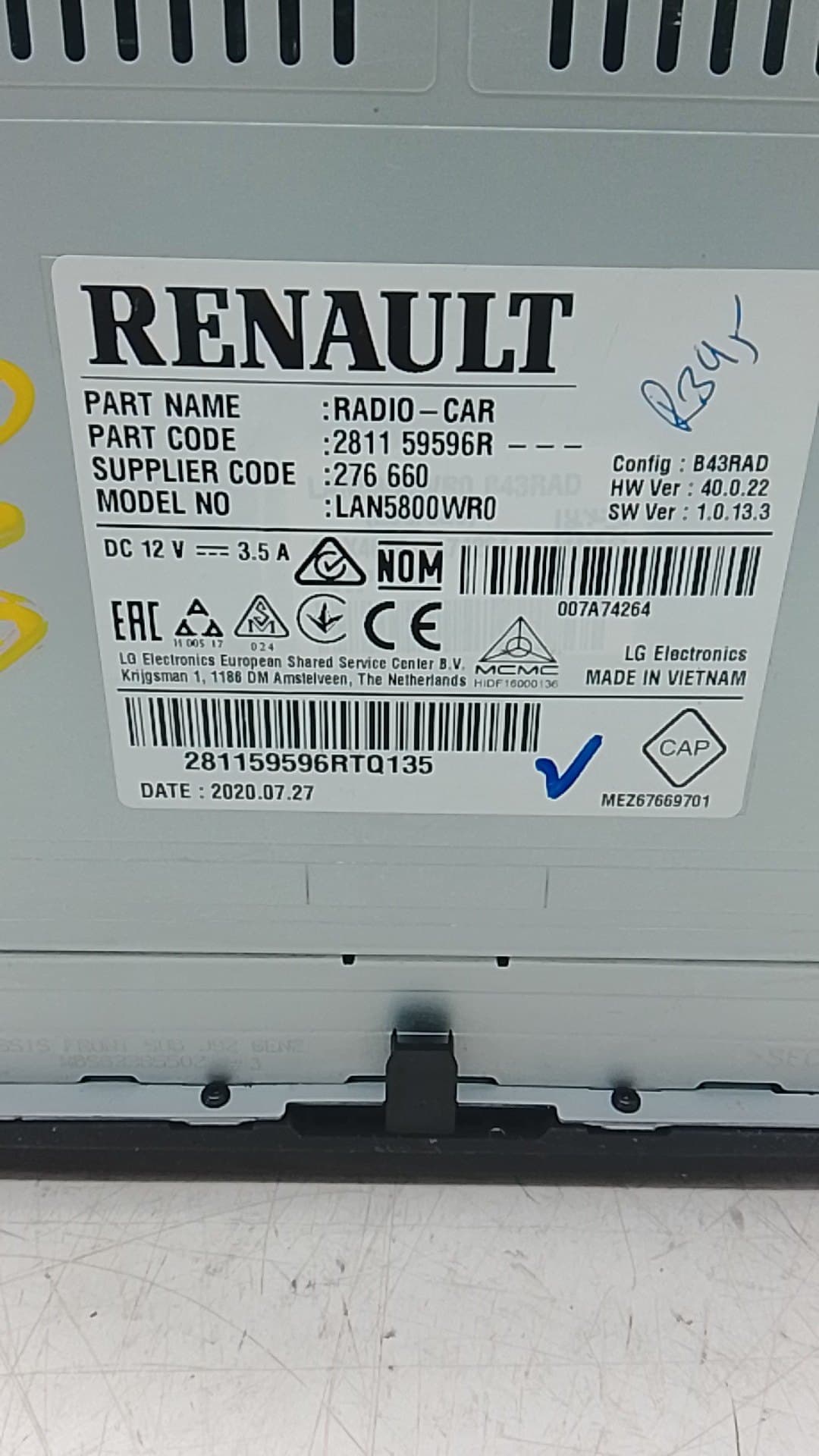 Sistema audio / radio cd DACIA SANDERO 2